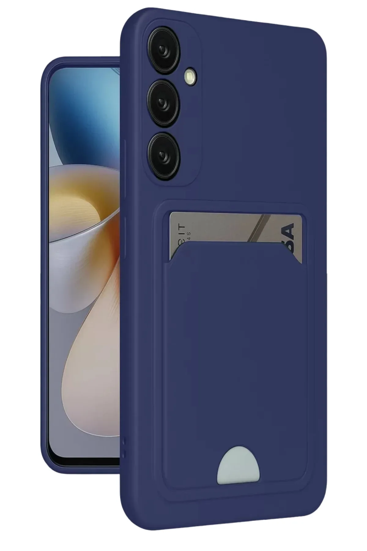 Newface Samsung Galaxy S24 Plus Kelvin Kartvizitli Silikon - Lacivert
