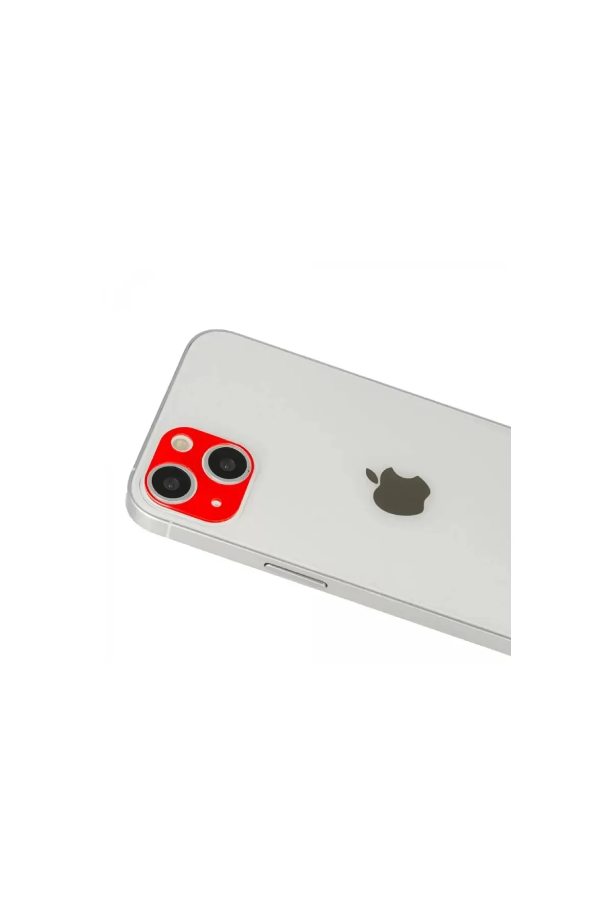 Newface Apple iPhone 13 Rainbow Kamera Lens Koruma Cam - Kırmızı
