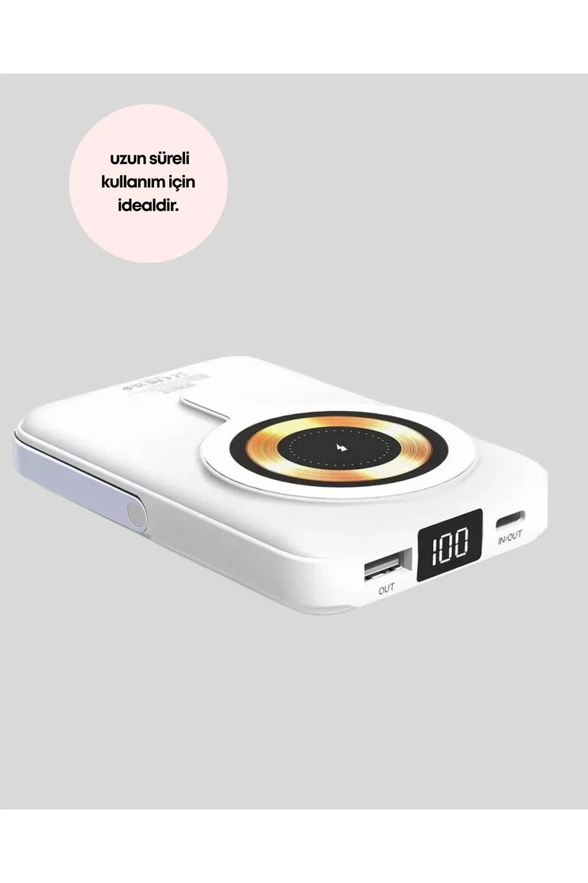 Kablosuz Ve Kablolu Şarj Destekli Taşınabilir Powerbank