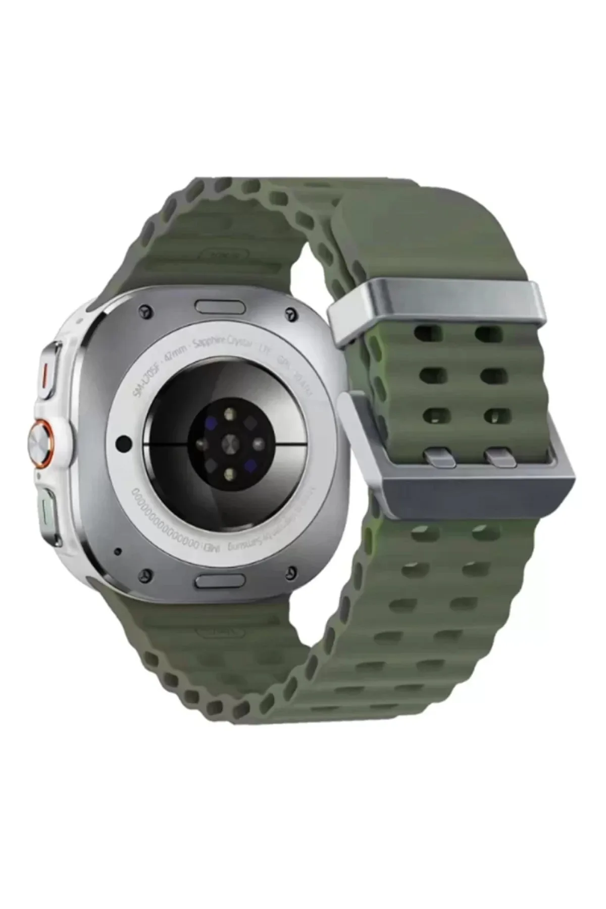 Newface Watch 7 Ultra KR417 Rug Silikon Kordon - Koyu Yeşil