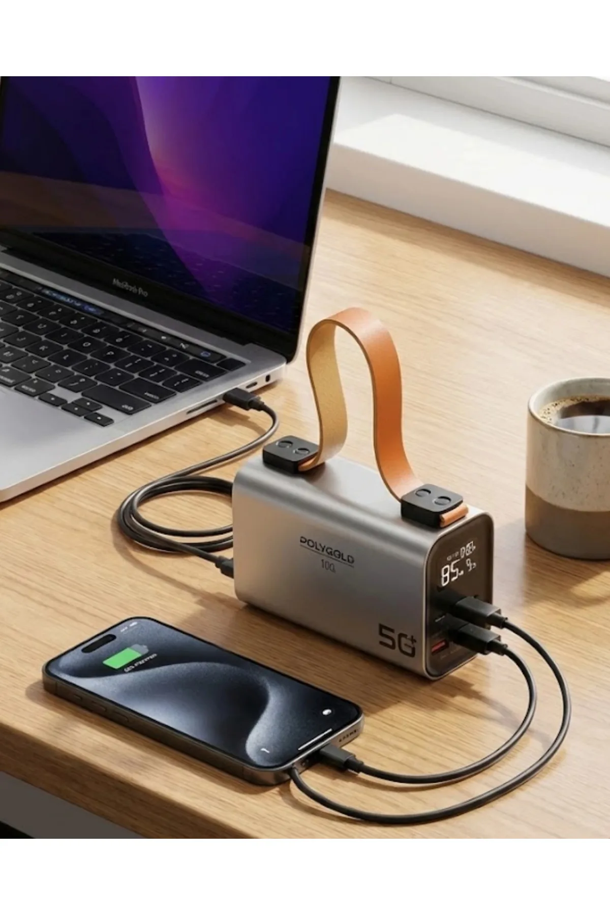 50000 Mah Powerbank Süper Hızlı Şarj Led Dijital Göstergeli Taşınabilir Şarj Cihazı