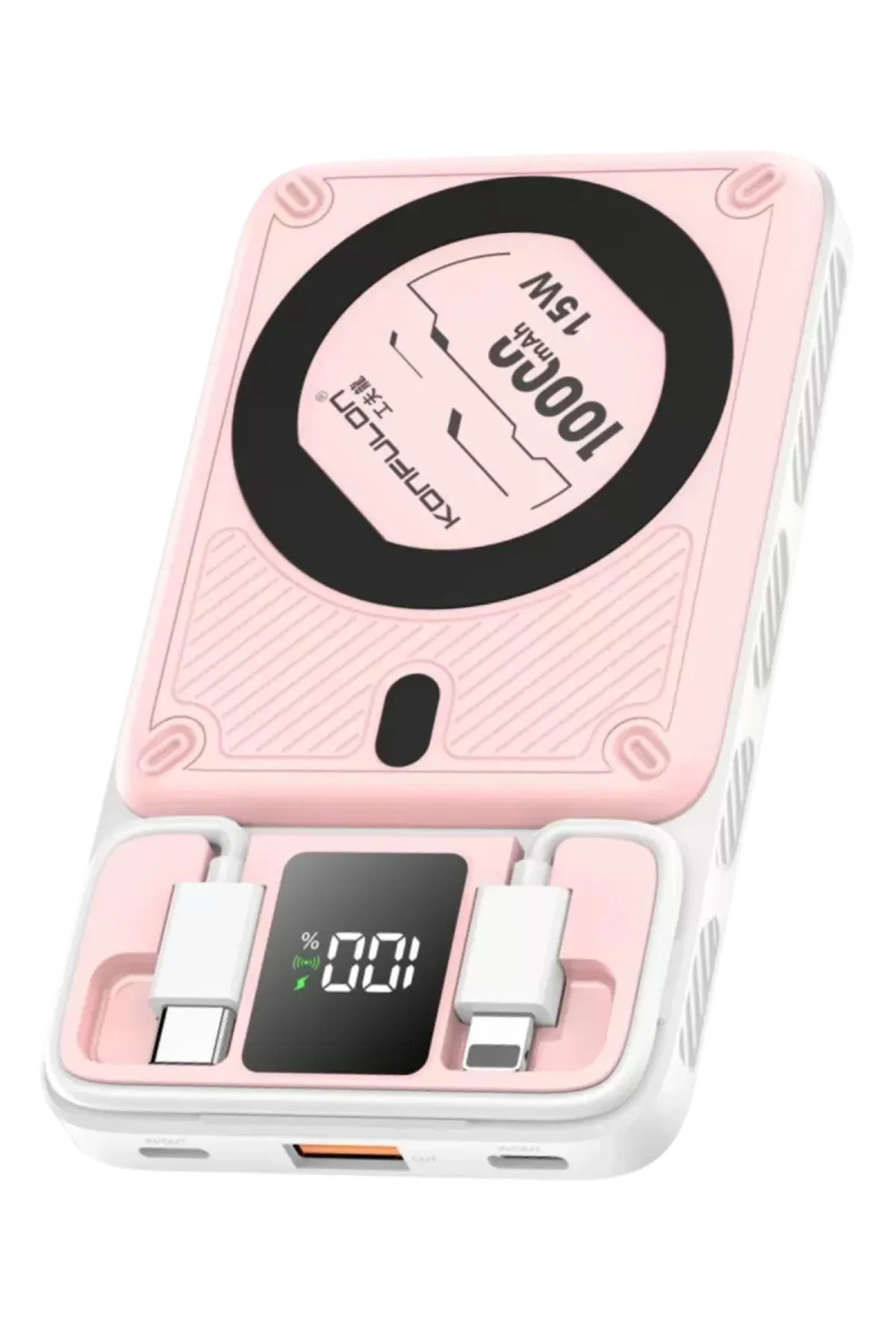 Konfulon M25W 10.000 mAh 20W PD Magsafe Powerbank - Pembe