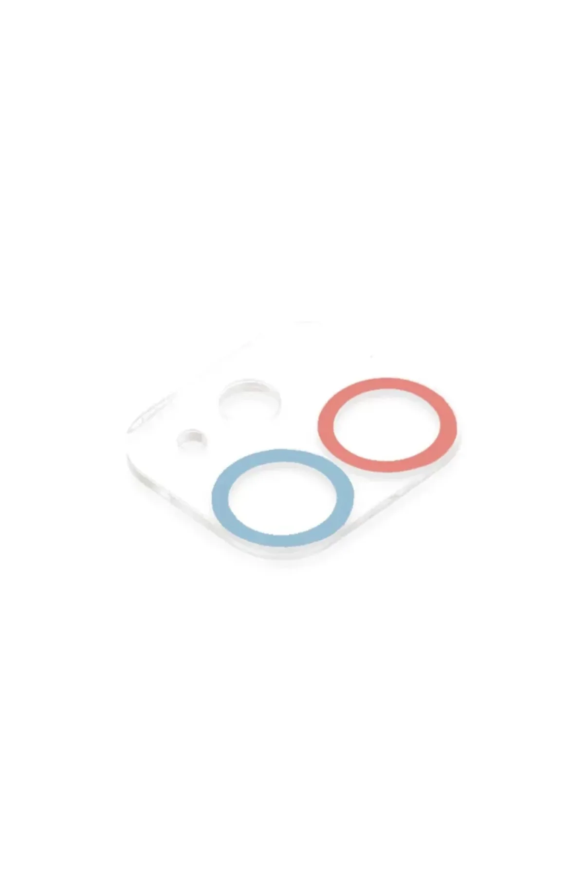 Newface Apple iPhone 12 Mini Renkli Kamera Lens Koruma Cam - Pembe-Mavi