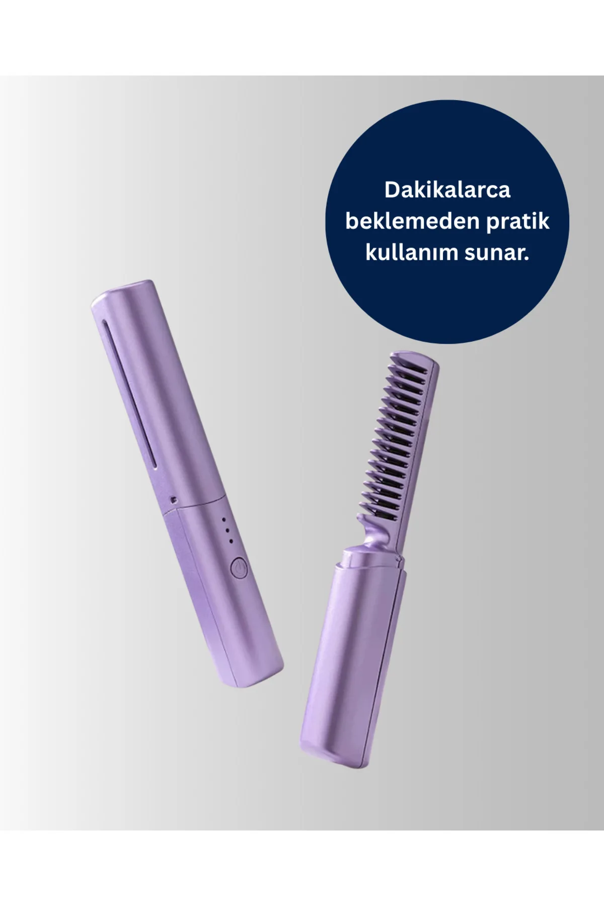 Kablosuz USB Şarjlı Saç Düzleştirici Tarak – Seyahat Boy
