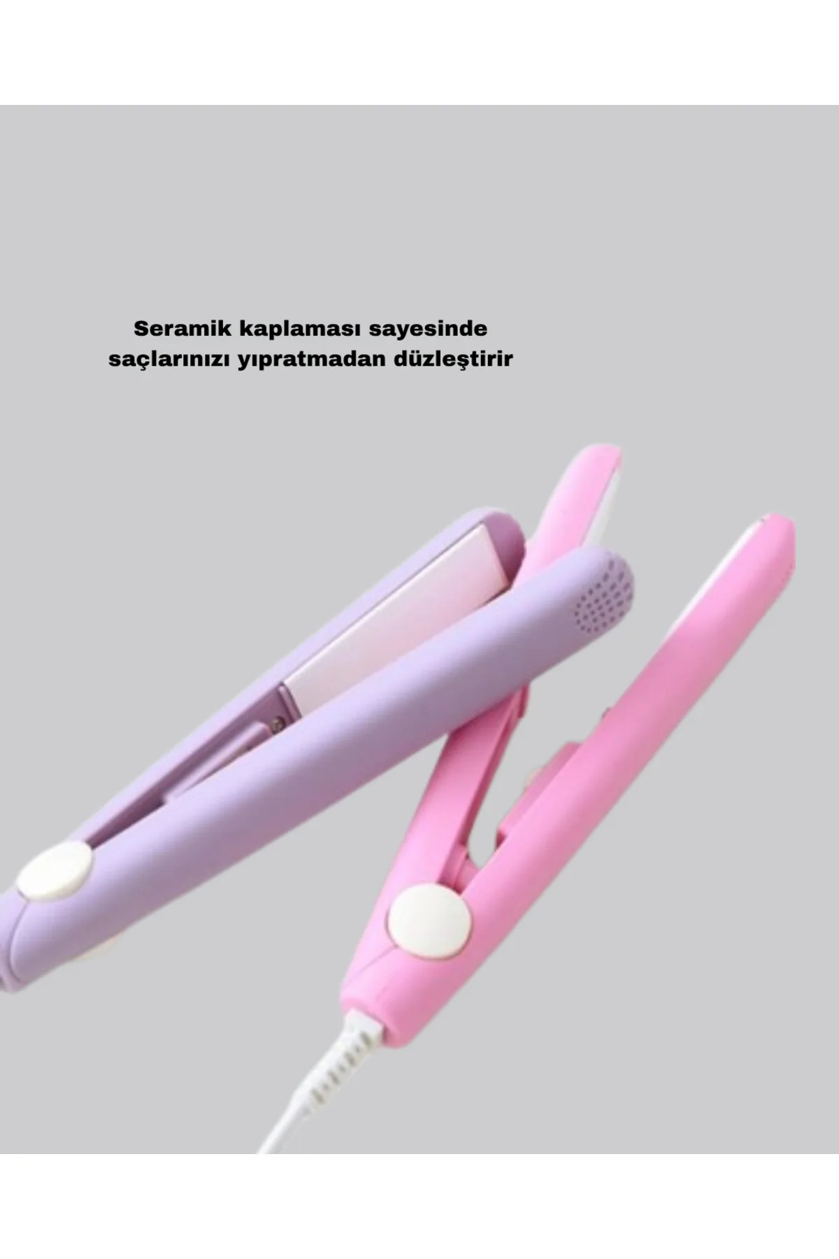 Mini Seramik Saç Düzleştirici – Kompakt Boy, 180°C Hızlı Isınma, Seyahat Tipi