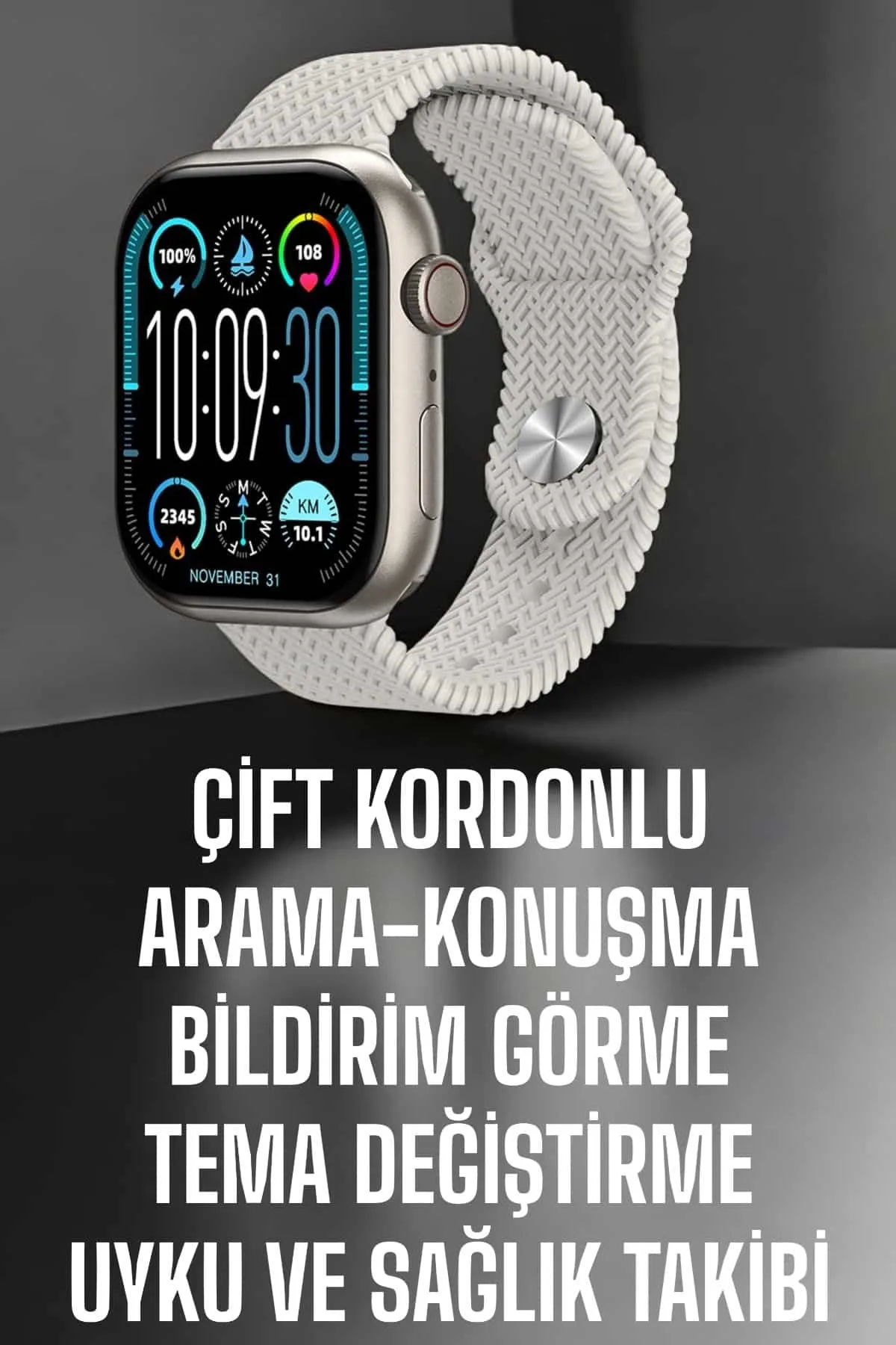 Yeni Nesil Akıllı Saat Arama Cevaplama GPS Takibi Adımsayar NFC Özelliği - Lisinya