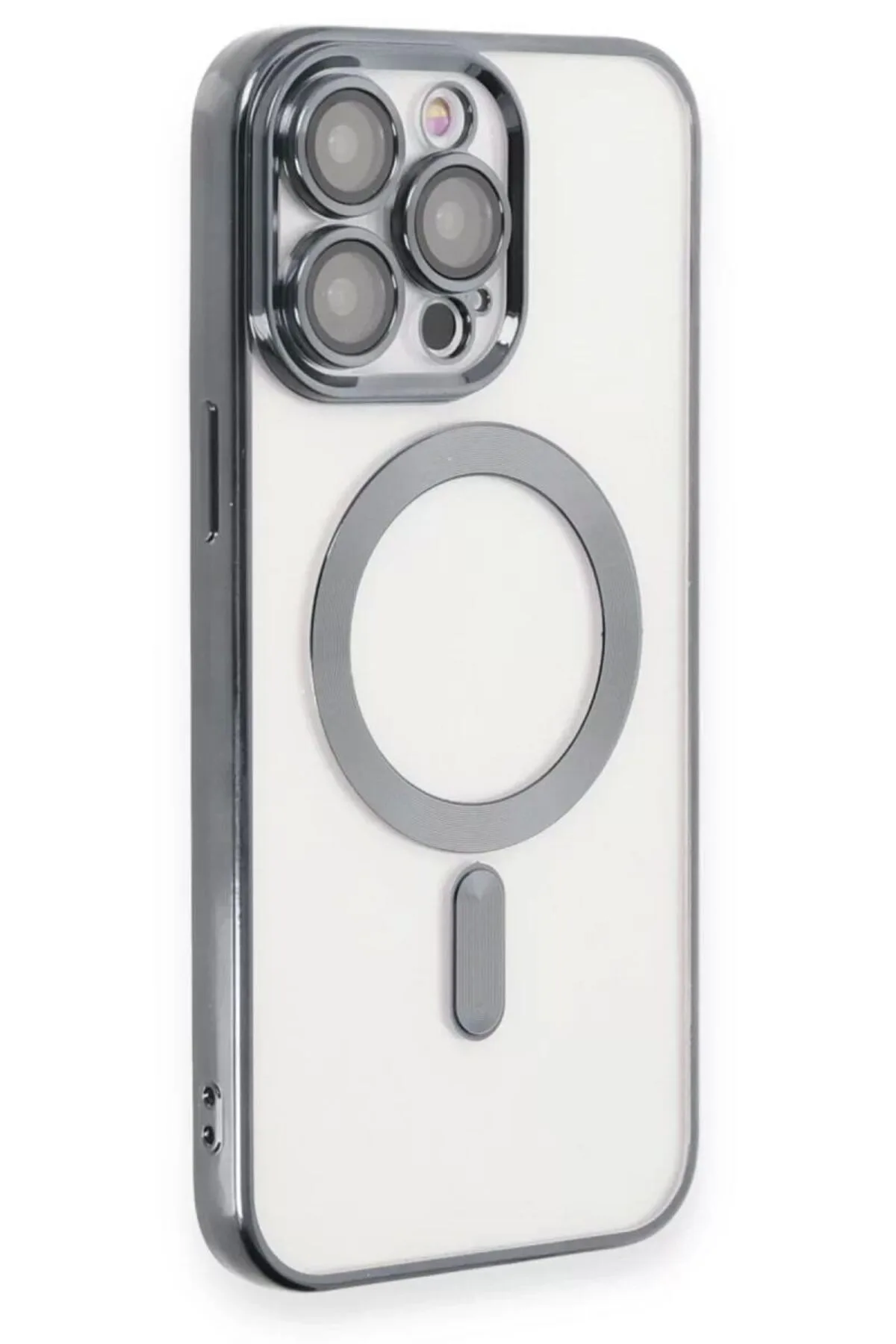 Newface Apple iPhone 15 Pro Max Kılıf Kross Magneticsafe Kapak - Titan Gri