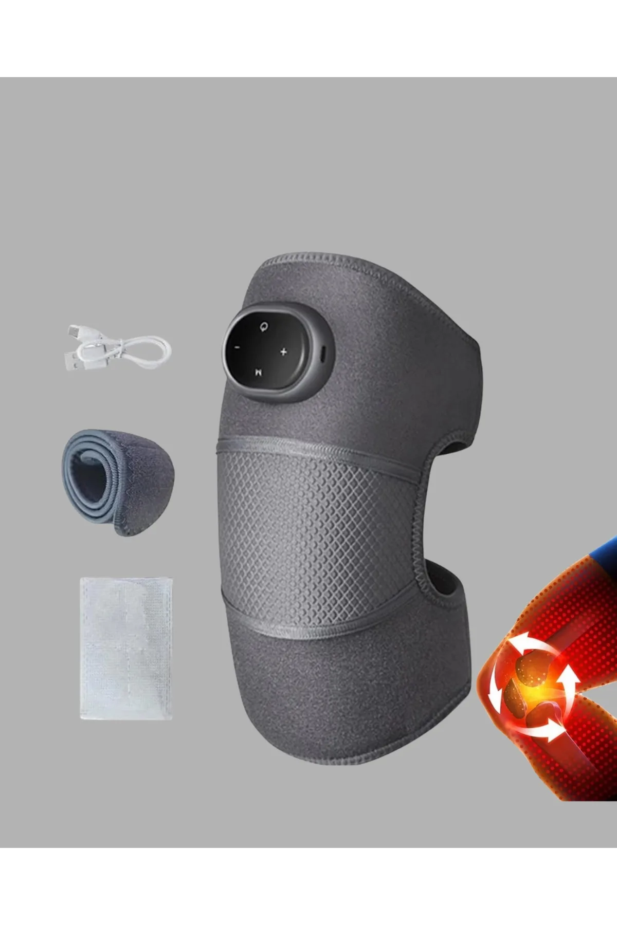 Isıtmalı Titreşimli Diz Masaj Cihazı 3D Rezonans Teknolojili