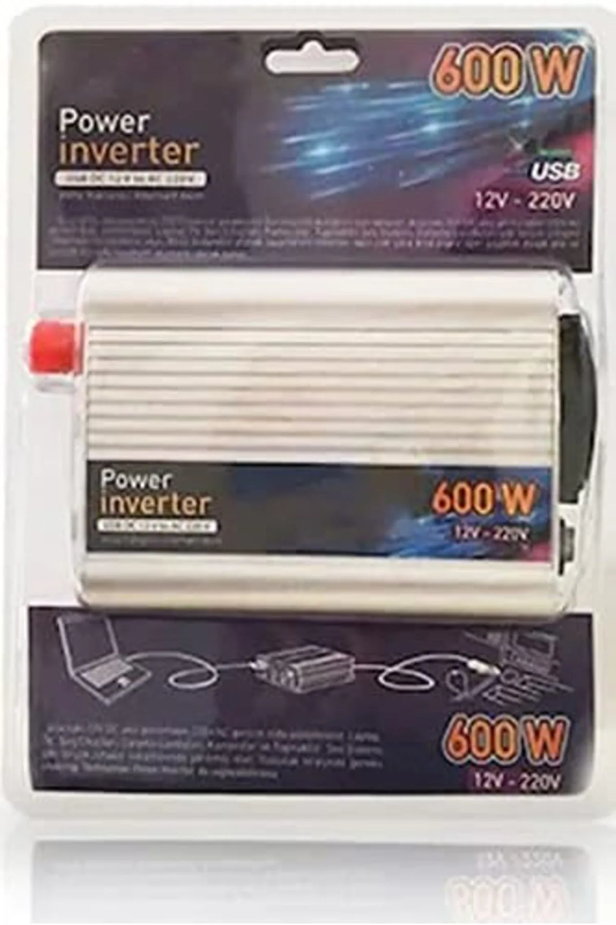 zkra shop İnverter 600 W Usb Soketli Dc 12.v-220.v 1410 1053162