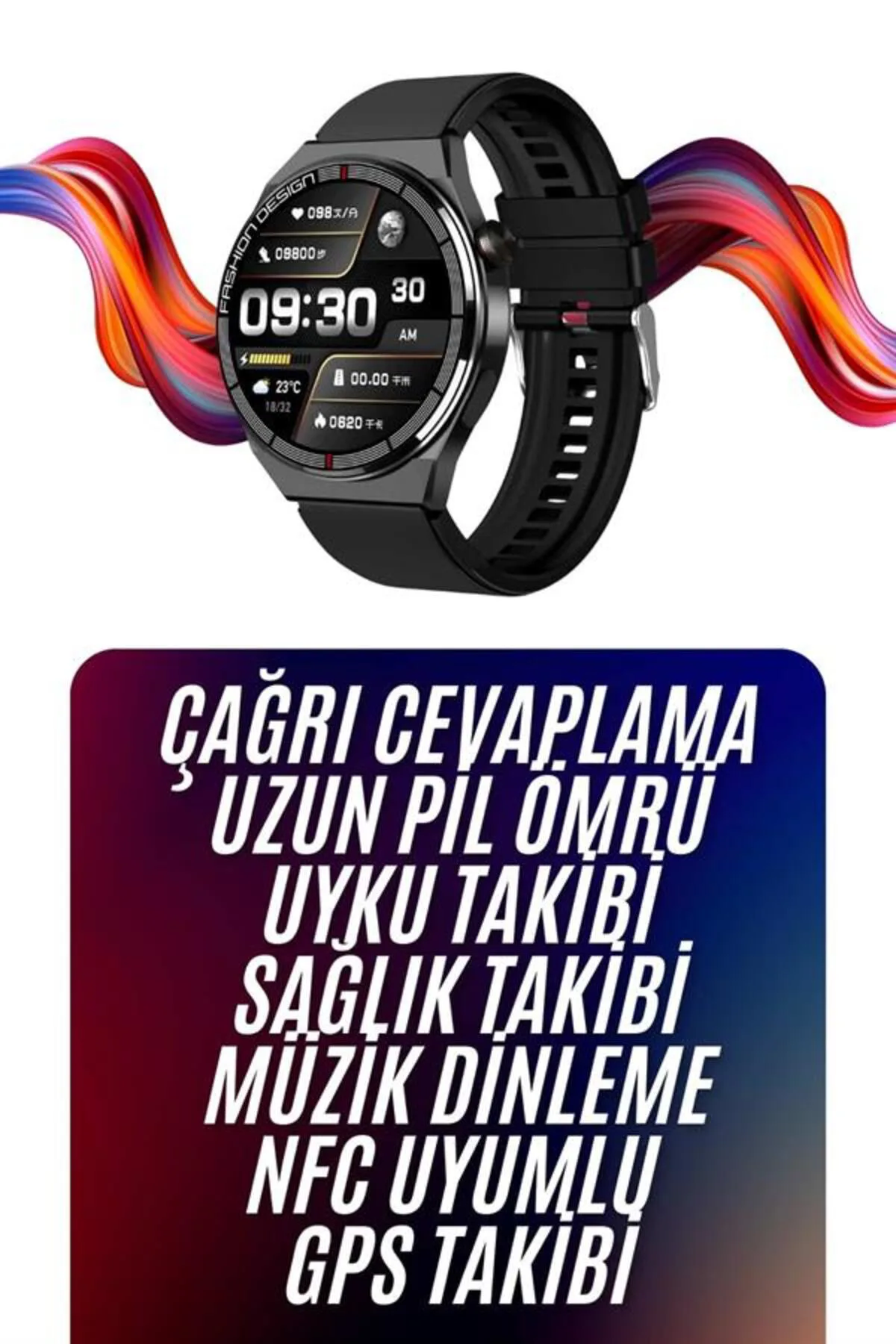ASTRALTECH Amoled Ekran Akıllı Saat Üç Kordonlu İOS Android Uyumlu