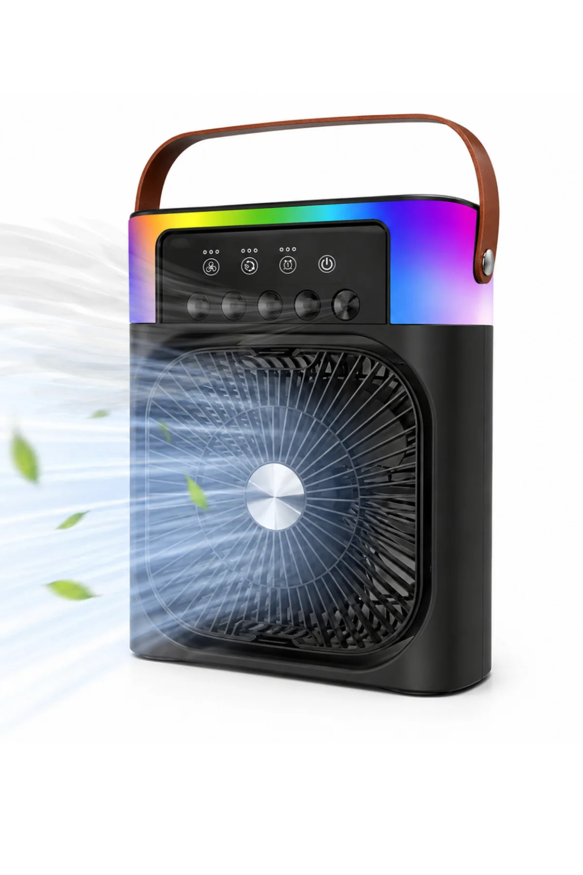 Taşınabilir Mini Klima Nemlendirici Fan RGB Led Aydınlatmalı USB Fan
