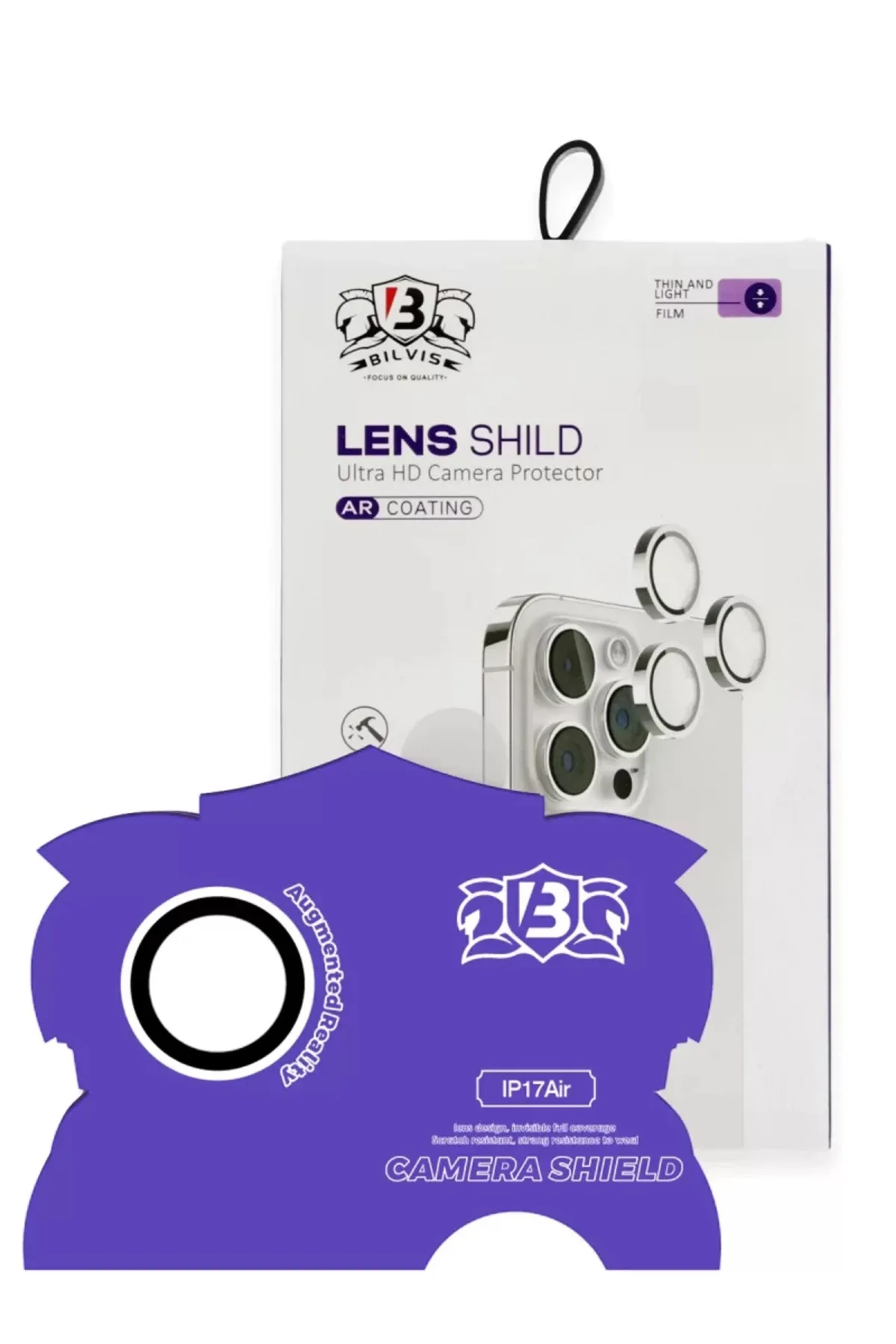 Newface Apple iPhone 17 Air Bilvis Titan Kamera Lens - Gümüş