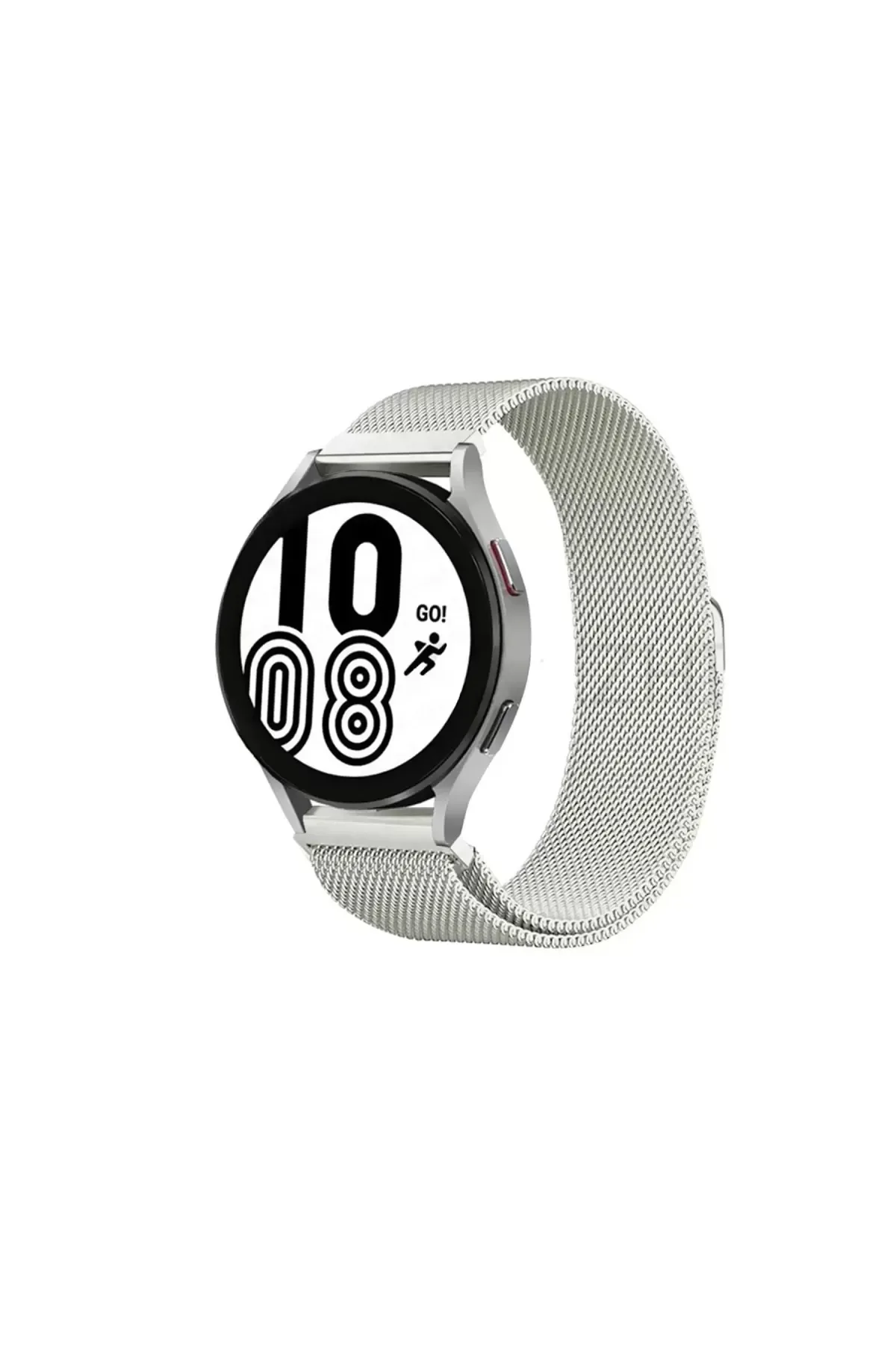 Newface Samsung Galaxy Watch 4 Metal Mıknatıslı Kordon - Gümüş