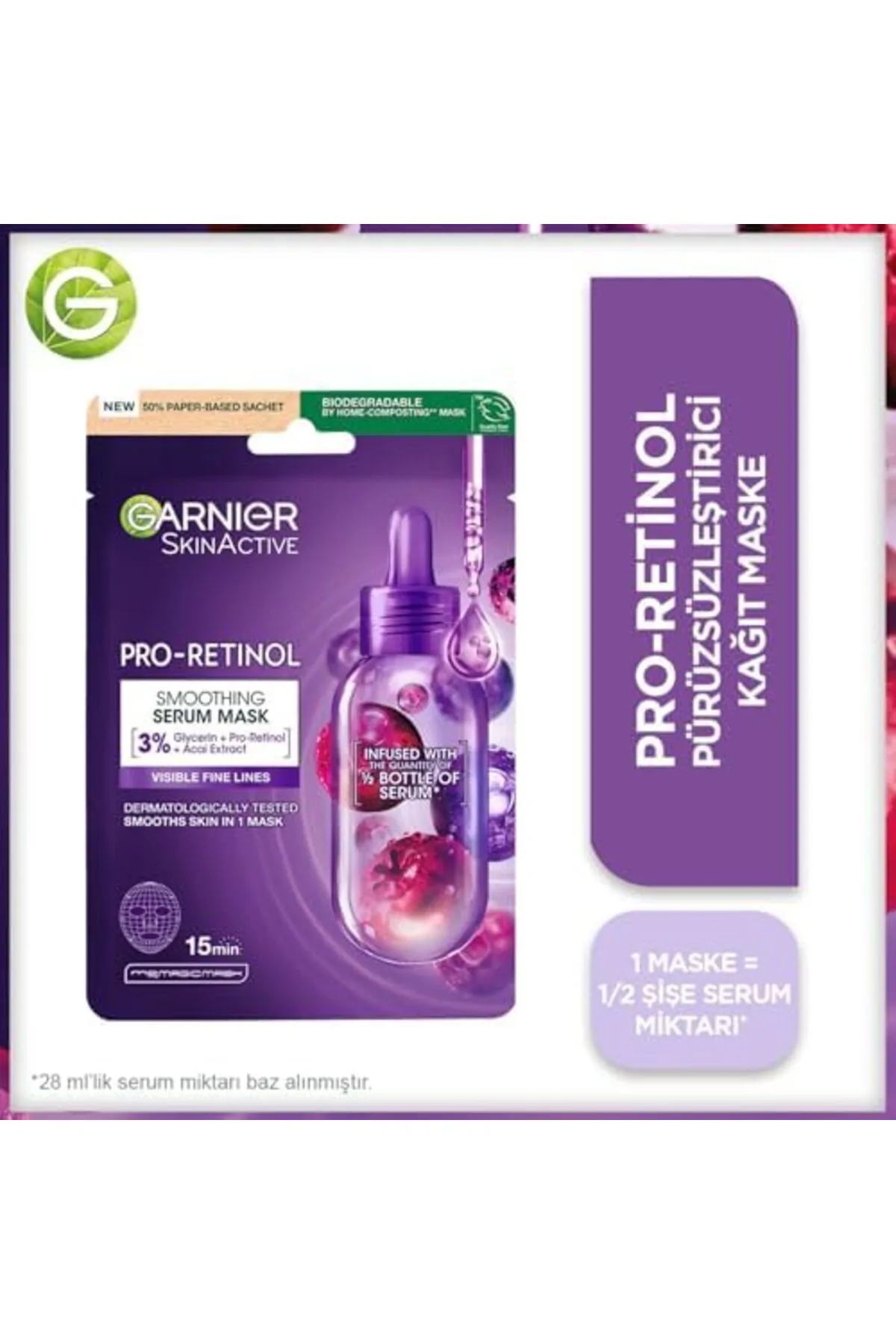 Pro-Retinol Pürüzsüzleştirici Kağıt Maske 1274129