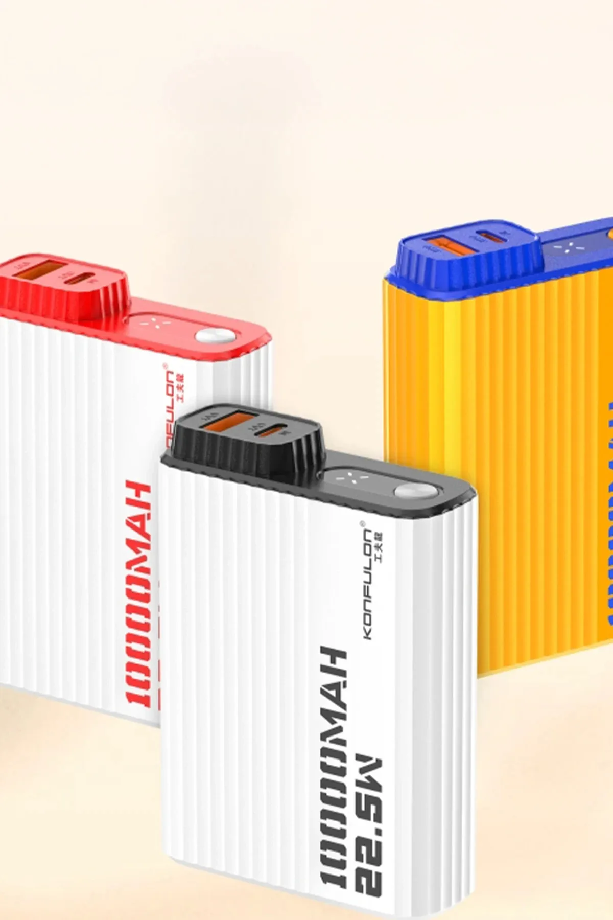 Konfulon 10. Mah Pd 20W Mini Powerbank Siyah-Beyaz Seyahat Hediyesi