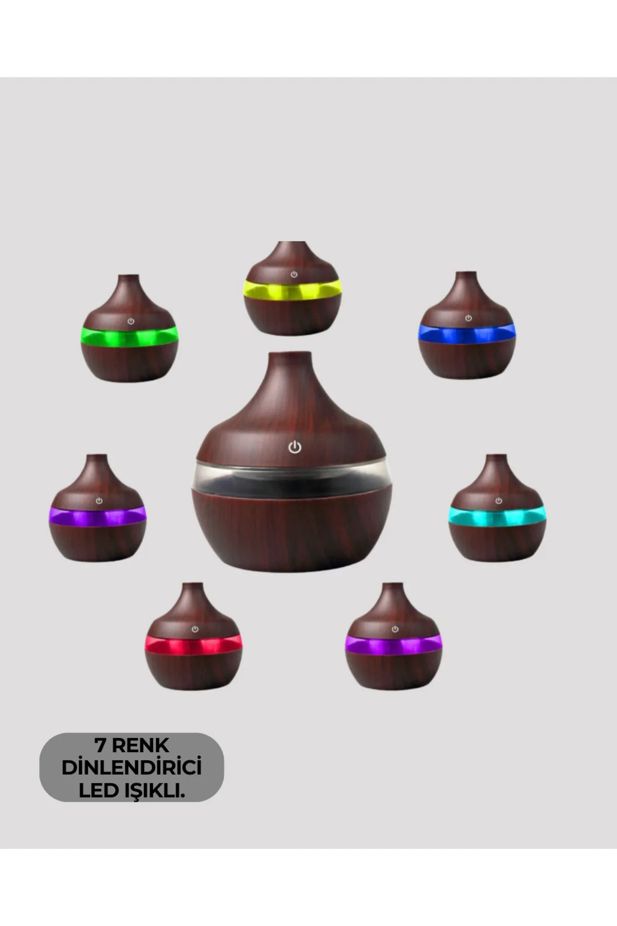 Aromaterapi Uyumlu 300 ml LED Işıklı Oda Kokusu Difüzörü