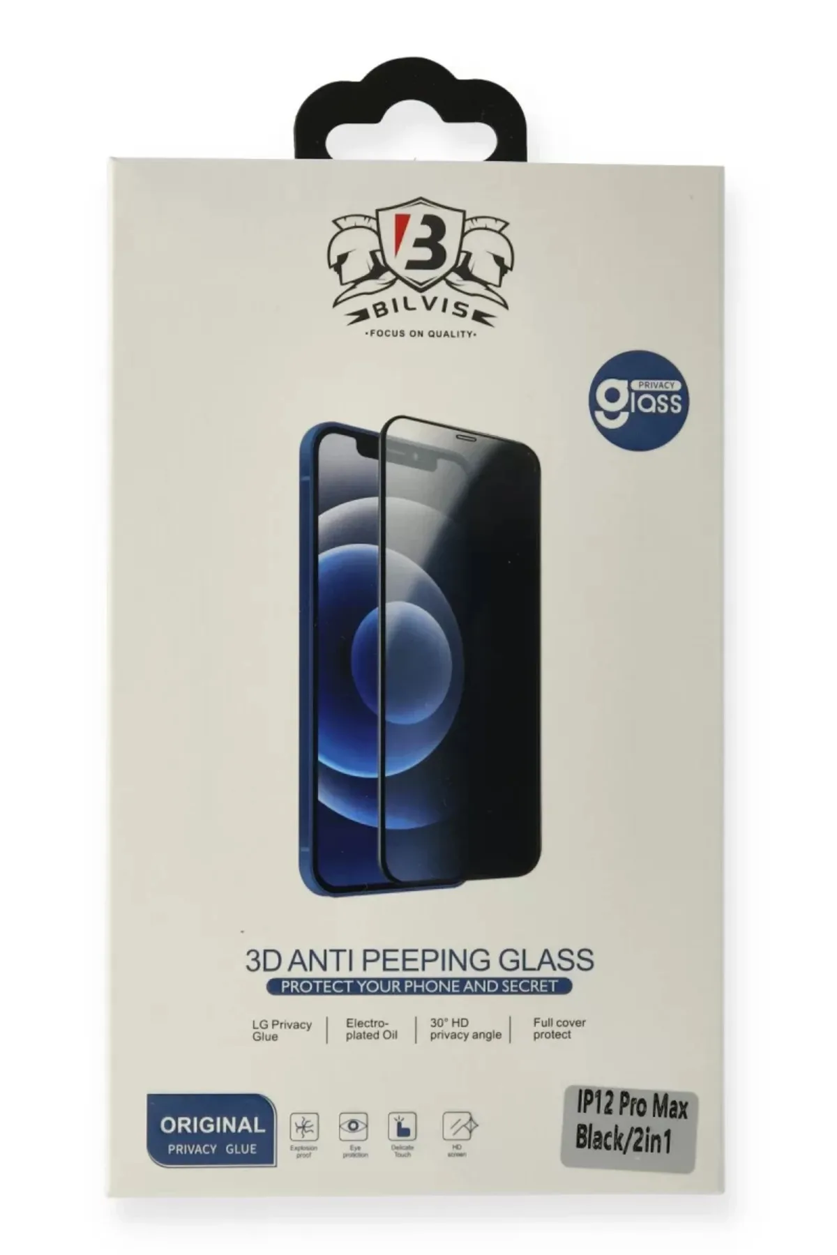Newface Apple iPhone 12 Pro Max Bilvis Hayalet Cam Ekran Koruyucu