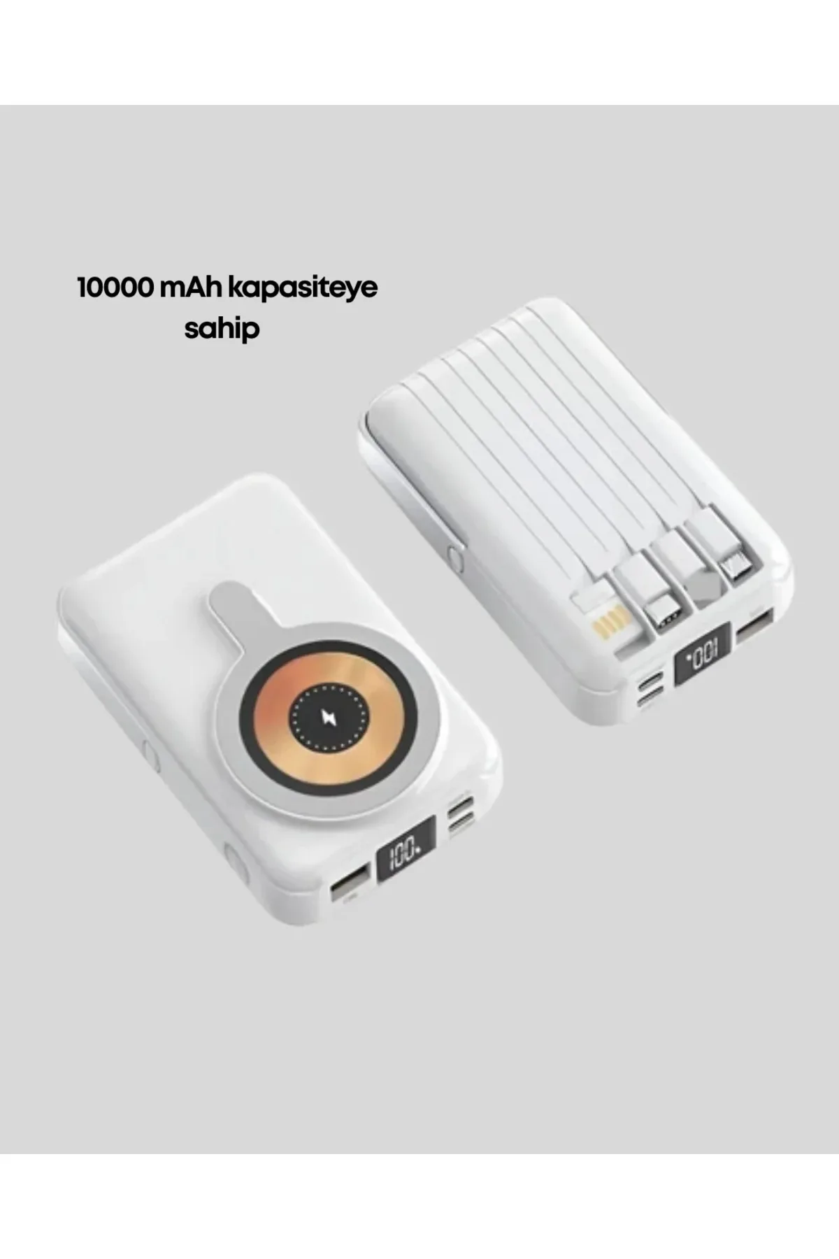 Kablosuz Ve Kablolu Şarj Destekli Taşınabilir Powerbank