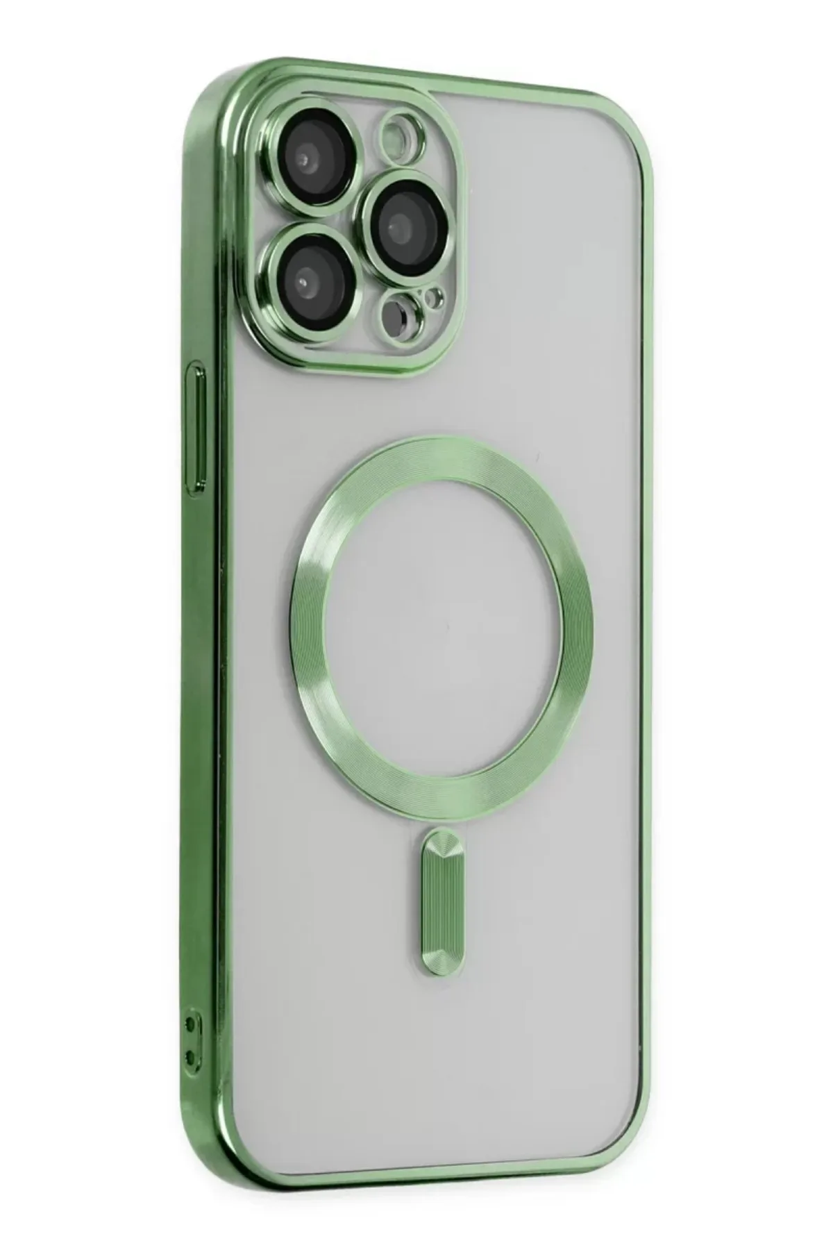 Newface Apple iPhone 14 Pro Kılıf Kross Magneticsafe Kapak - Koyu Yeşil