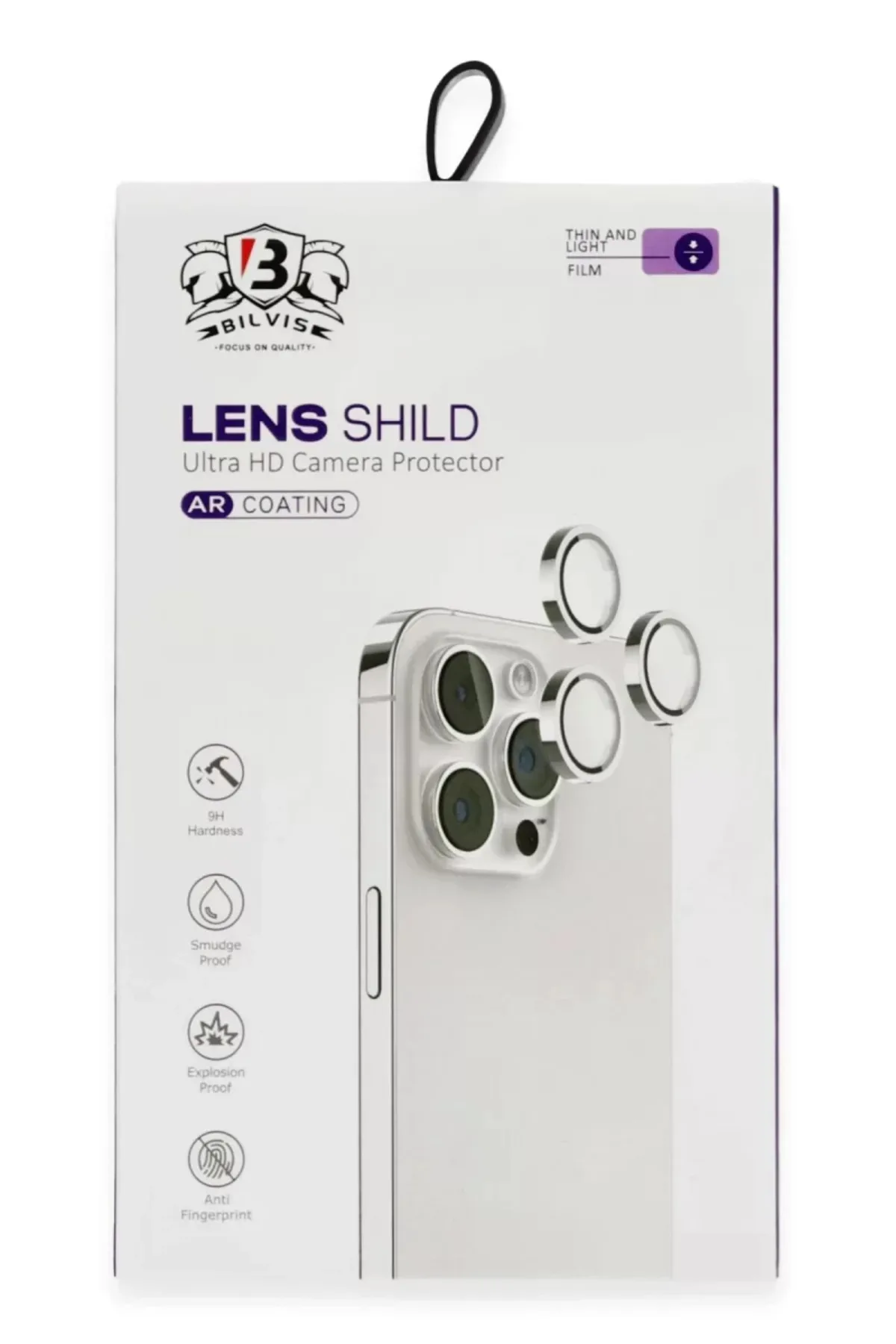 Newface Apple iPhone 16 Pro Max Bilvis Titan Kamera Lens - Gümüş