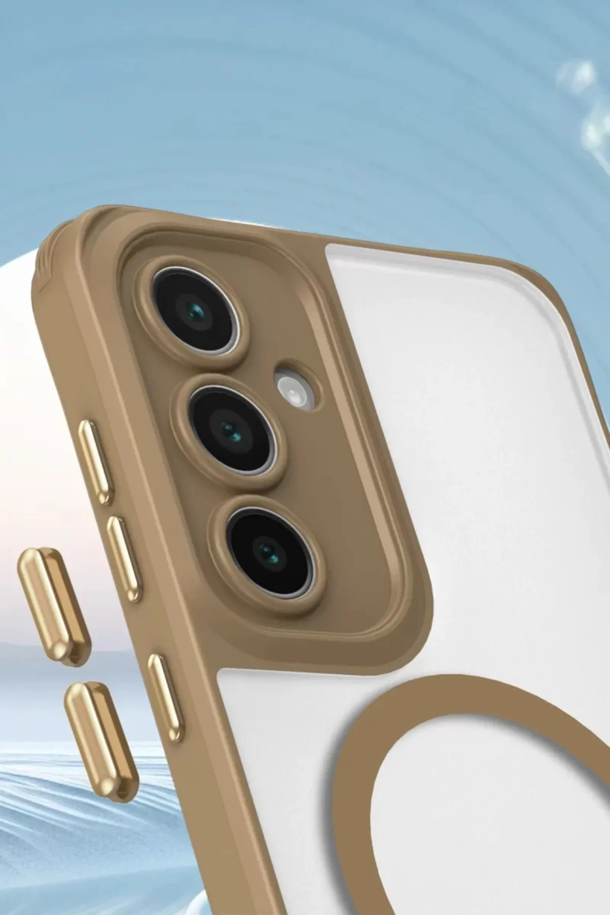 Newface Samsung Galaxy S23 Plus Kılıf Enka Magsafe Silikon Kılıf - Desert