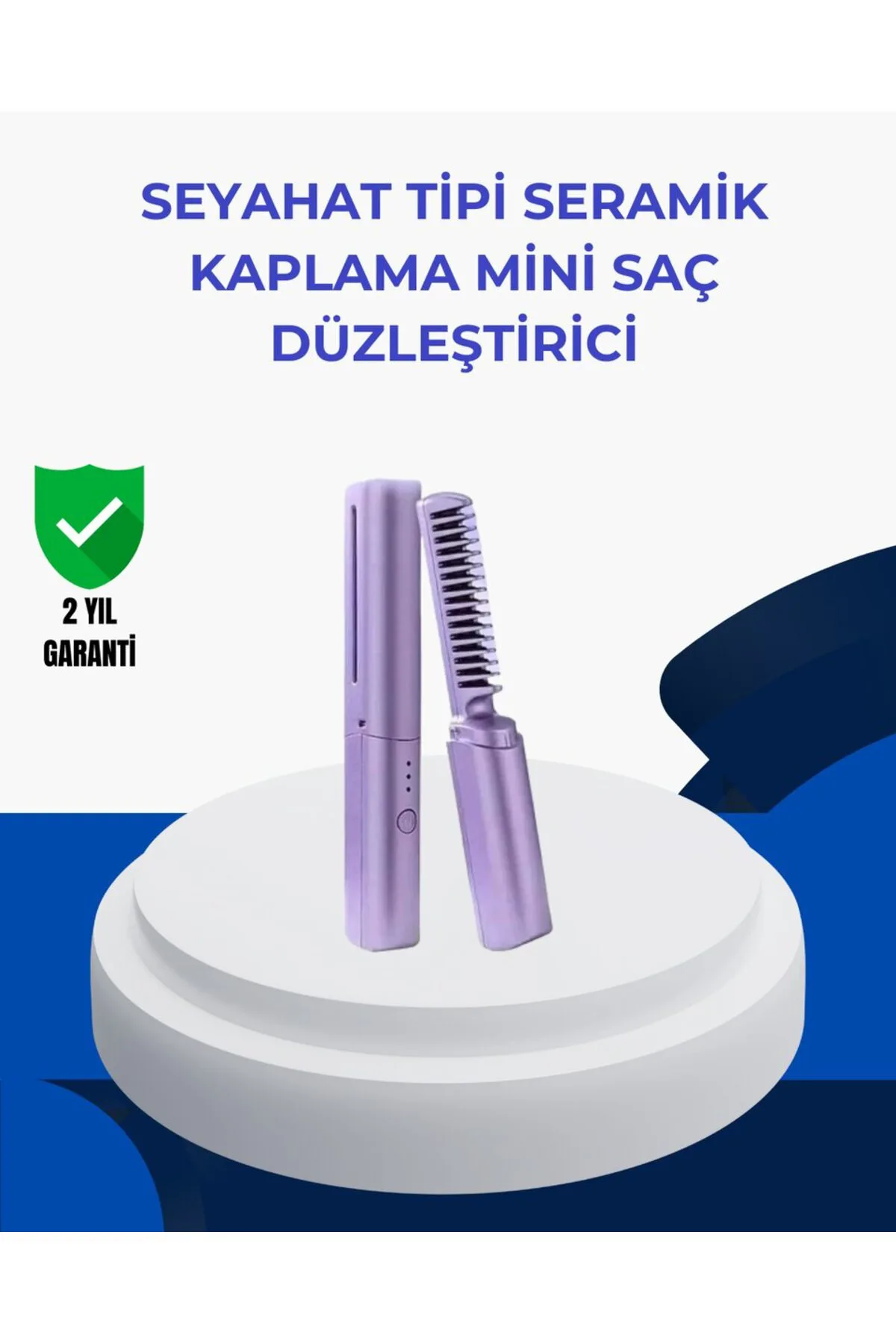 Taşınabilir Saç Düzleştirici Tarak – Ayarlanabilir Isı Kontrollü