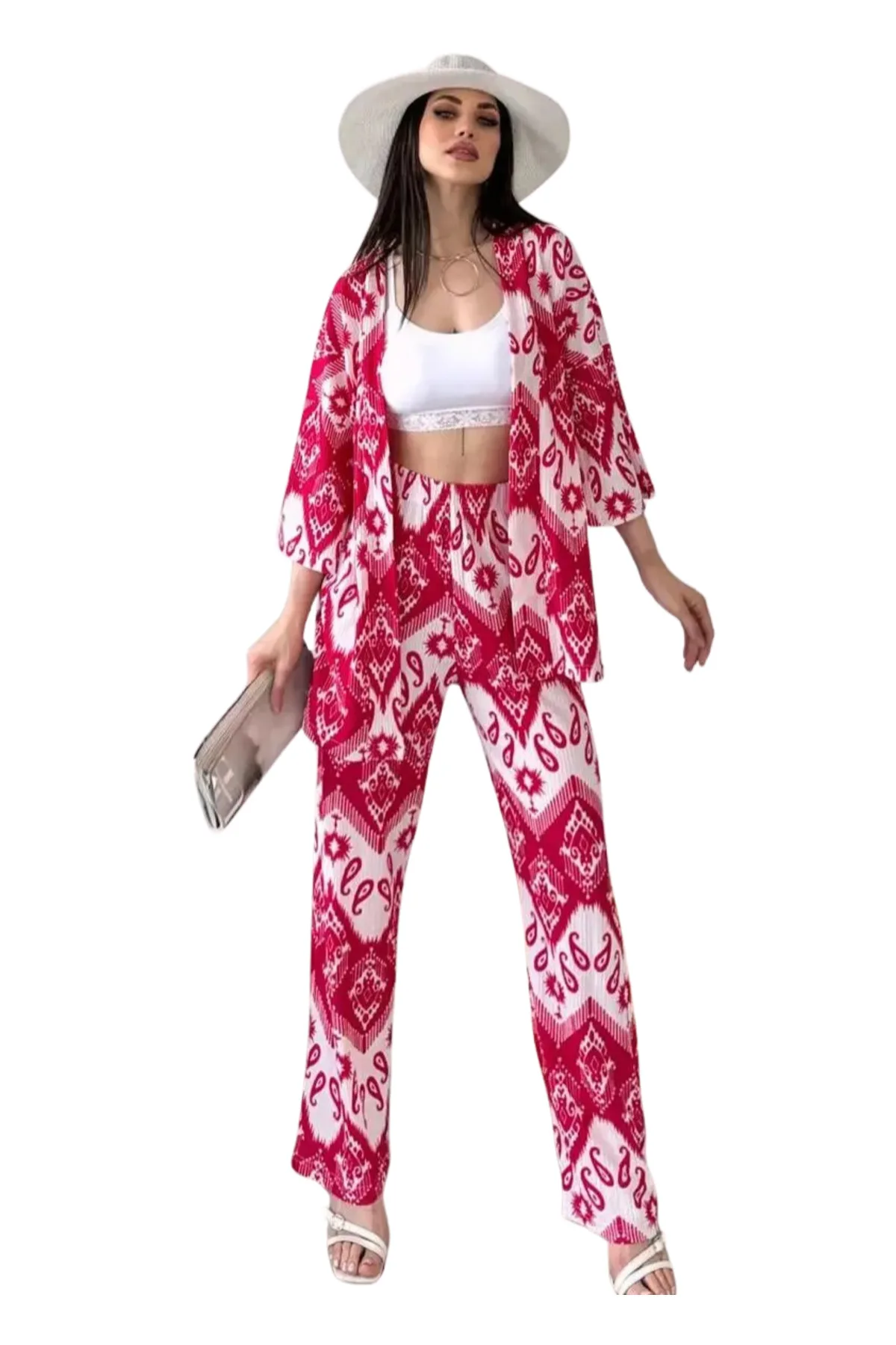 Alt Üst Takım Kimono- Desenli