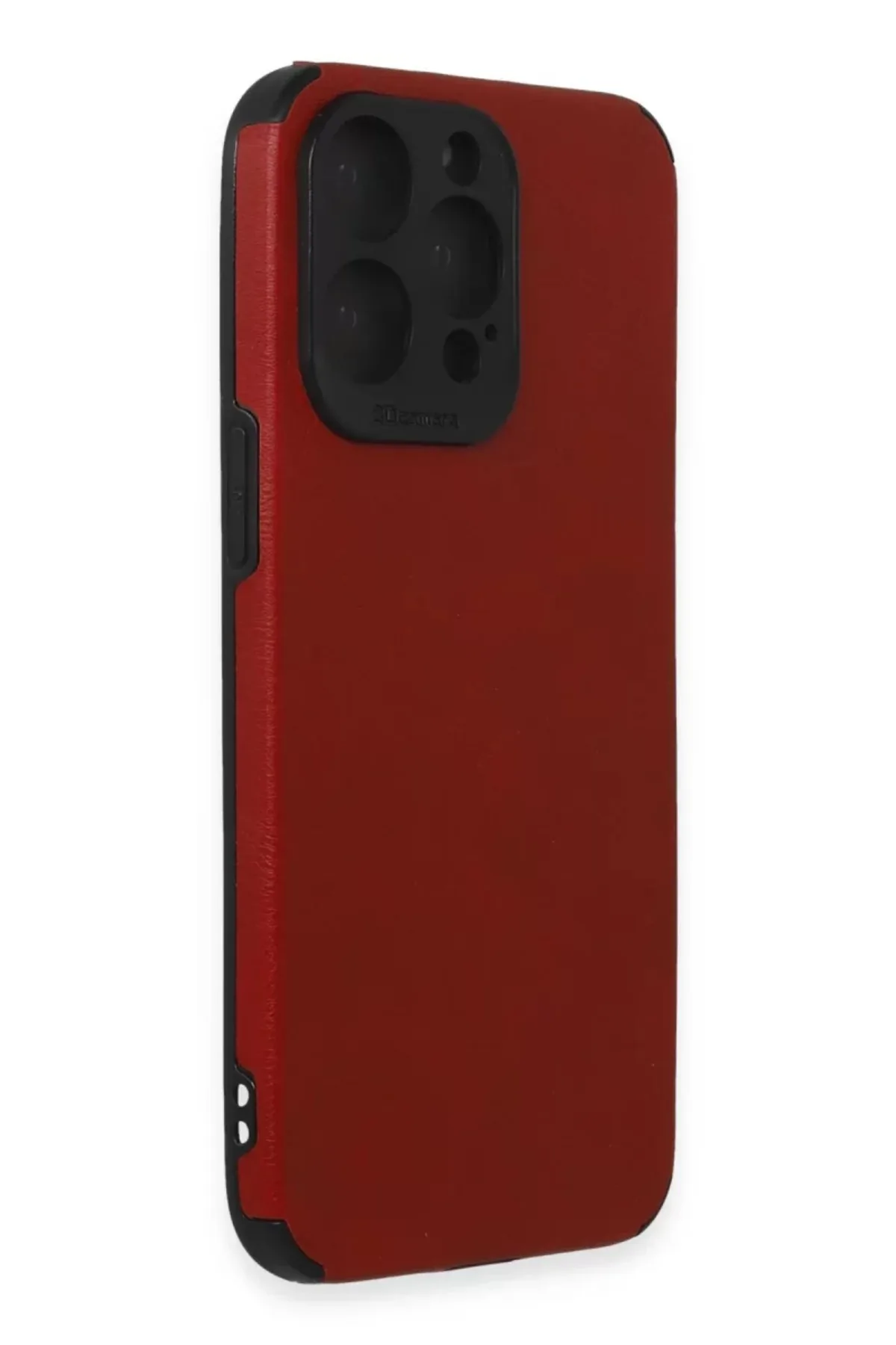 Newface Apple iPhone 15 Pro Kılıf Loop Deri Silikon - Kırmızı