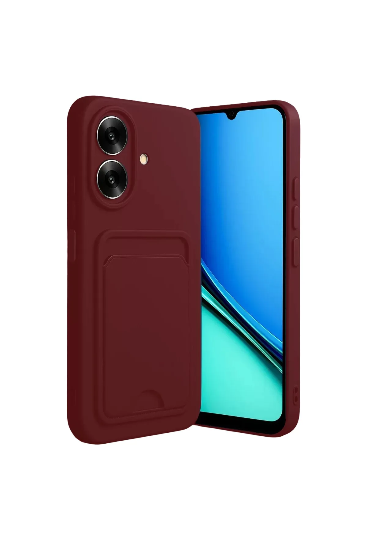 Newface Realme Note 60 Kelvin Kartvizitli Silikon - Bordo