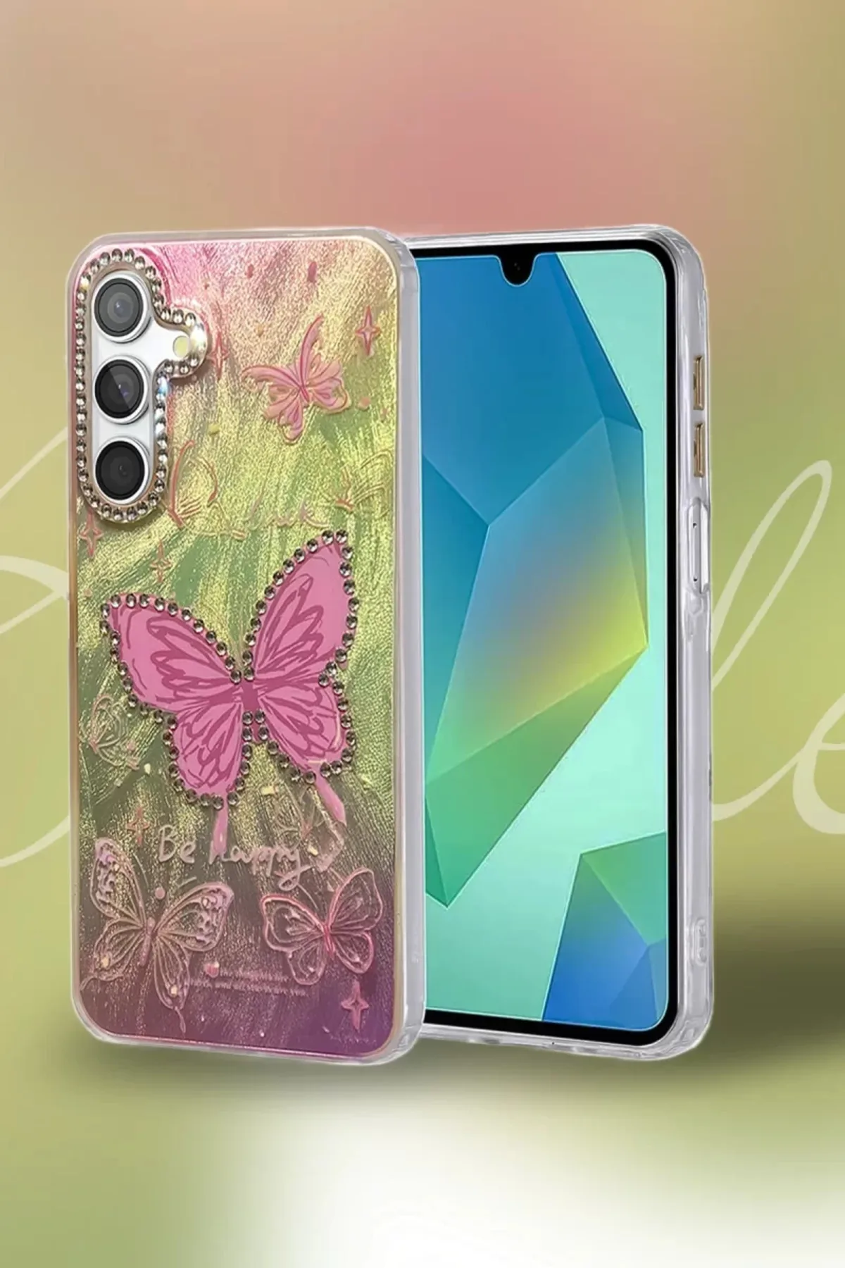 Newface Samsung Galaxy S25 Plus Kılıf Blade Aynalı Desenli Kapak - Desen 1