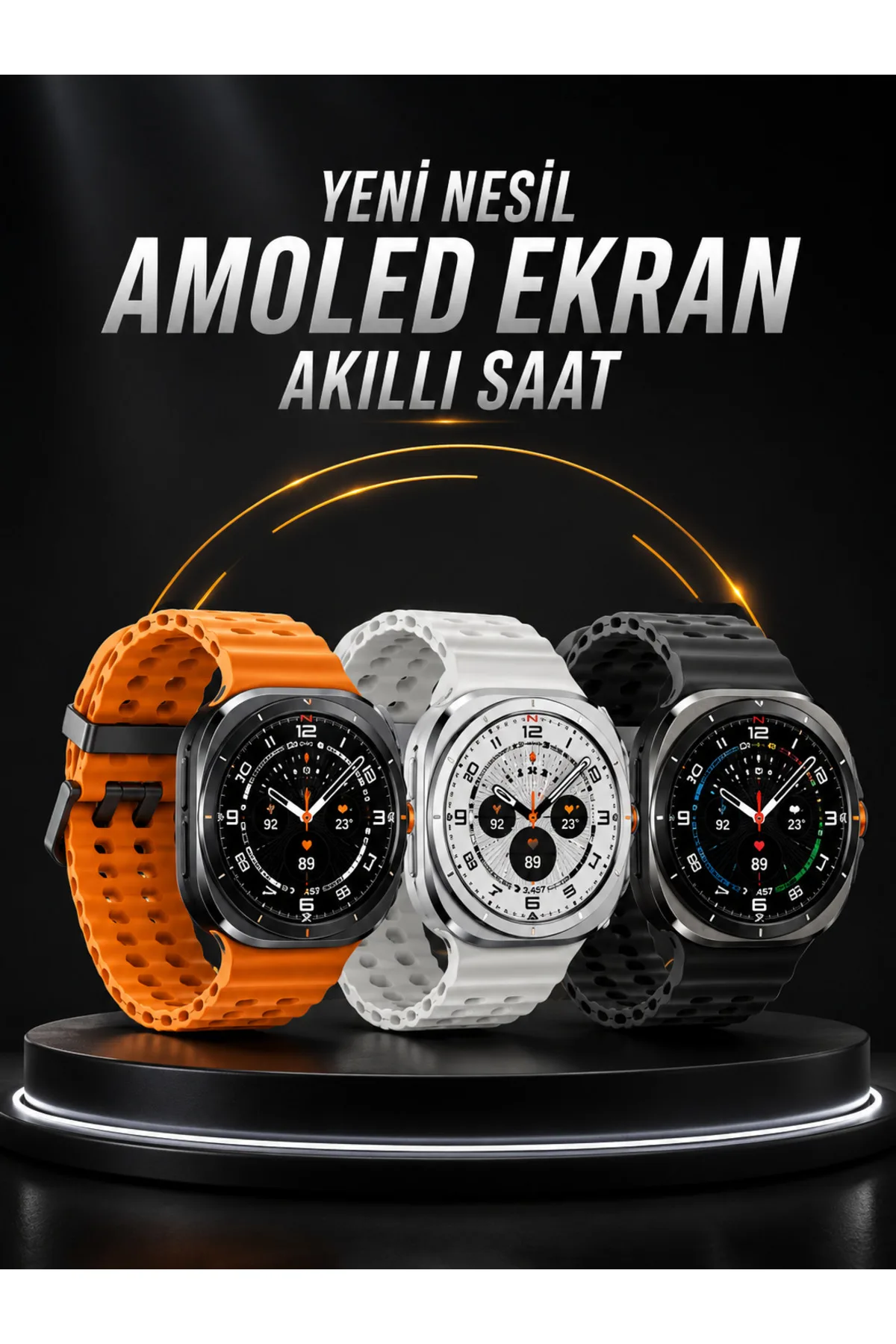 Tüm Telefonlara Uyumlu Akıllı Saat Uyku ve Sağlık Takibi Nabız Ölçer Adım sayar