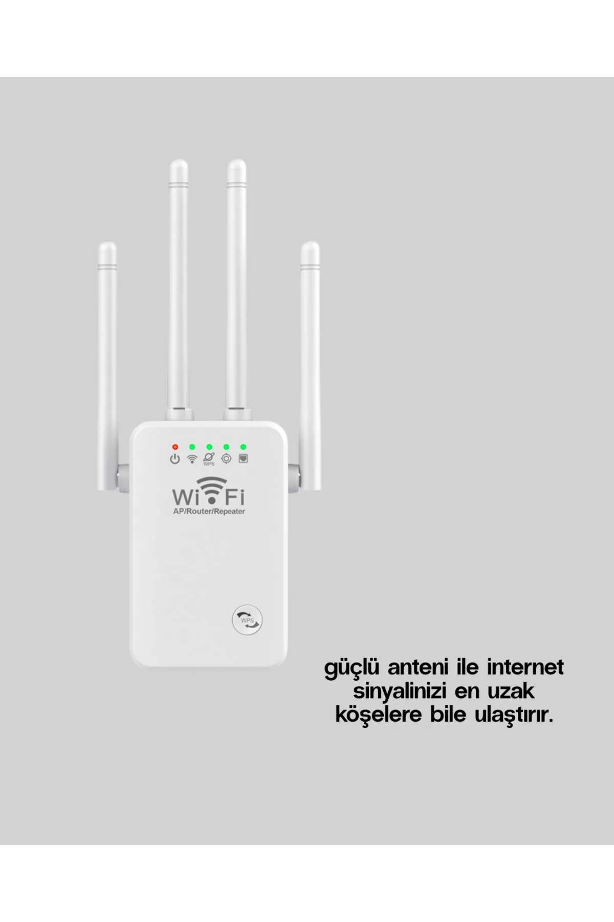 WPS Destekli 2.4GHz + 5GHz WiFi Sinyal Güçlendirici