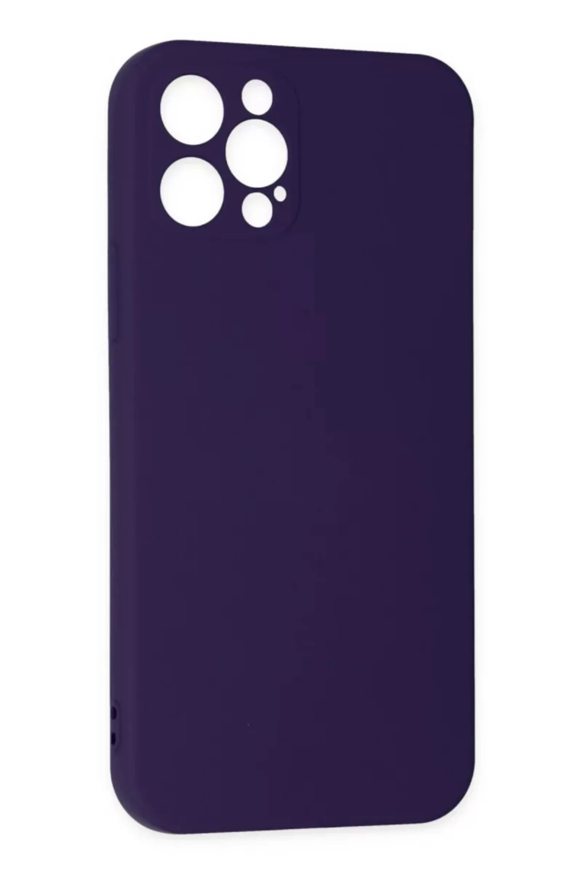 Newface iPhone 12 Pro Max Kılıf Nano içi Kadife Silikon - Mor