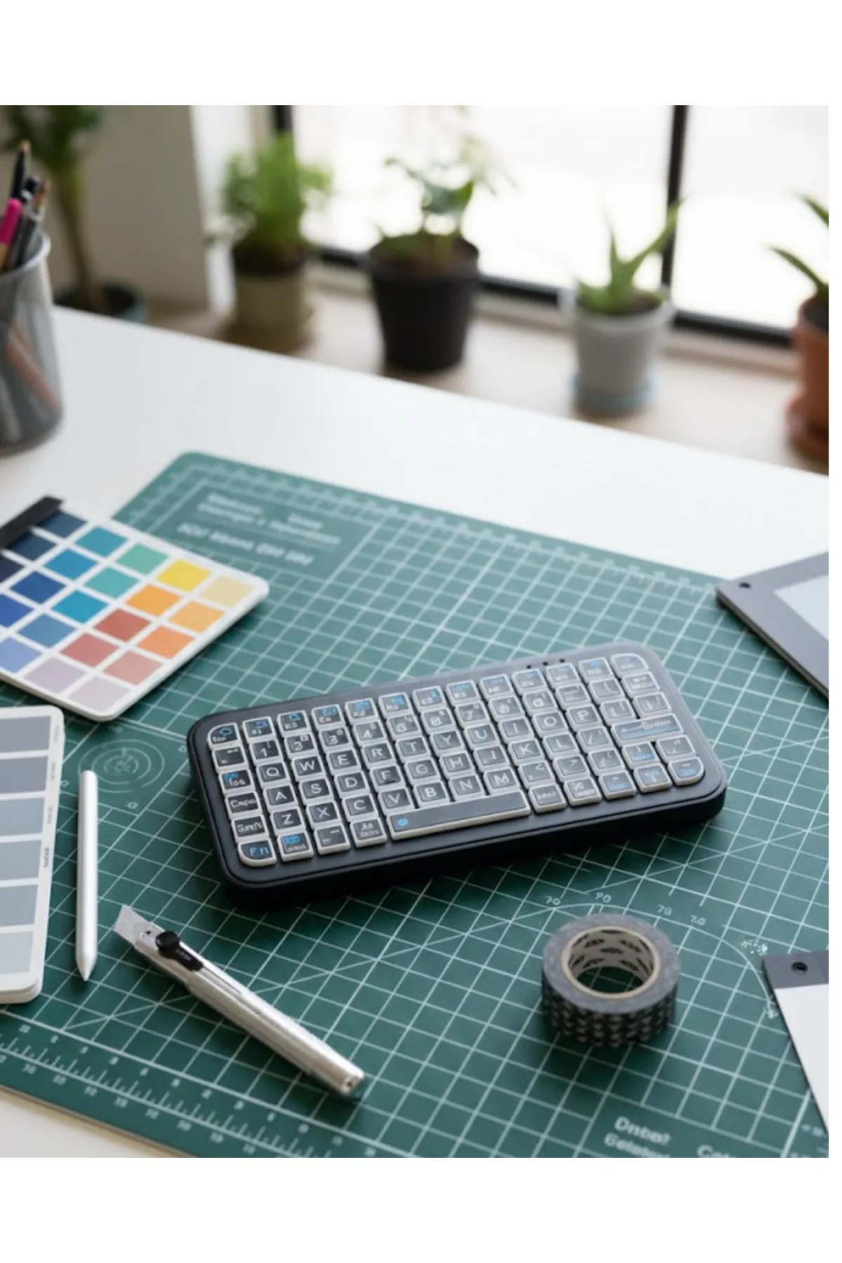 Şarjlı Kablosuz Mini RGB Klavye Uzun Pil Ömürlü