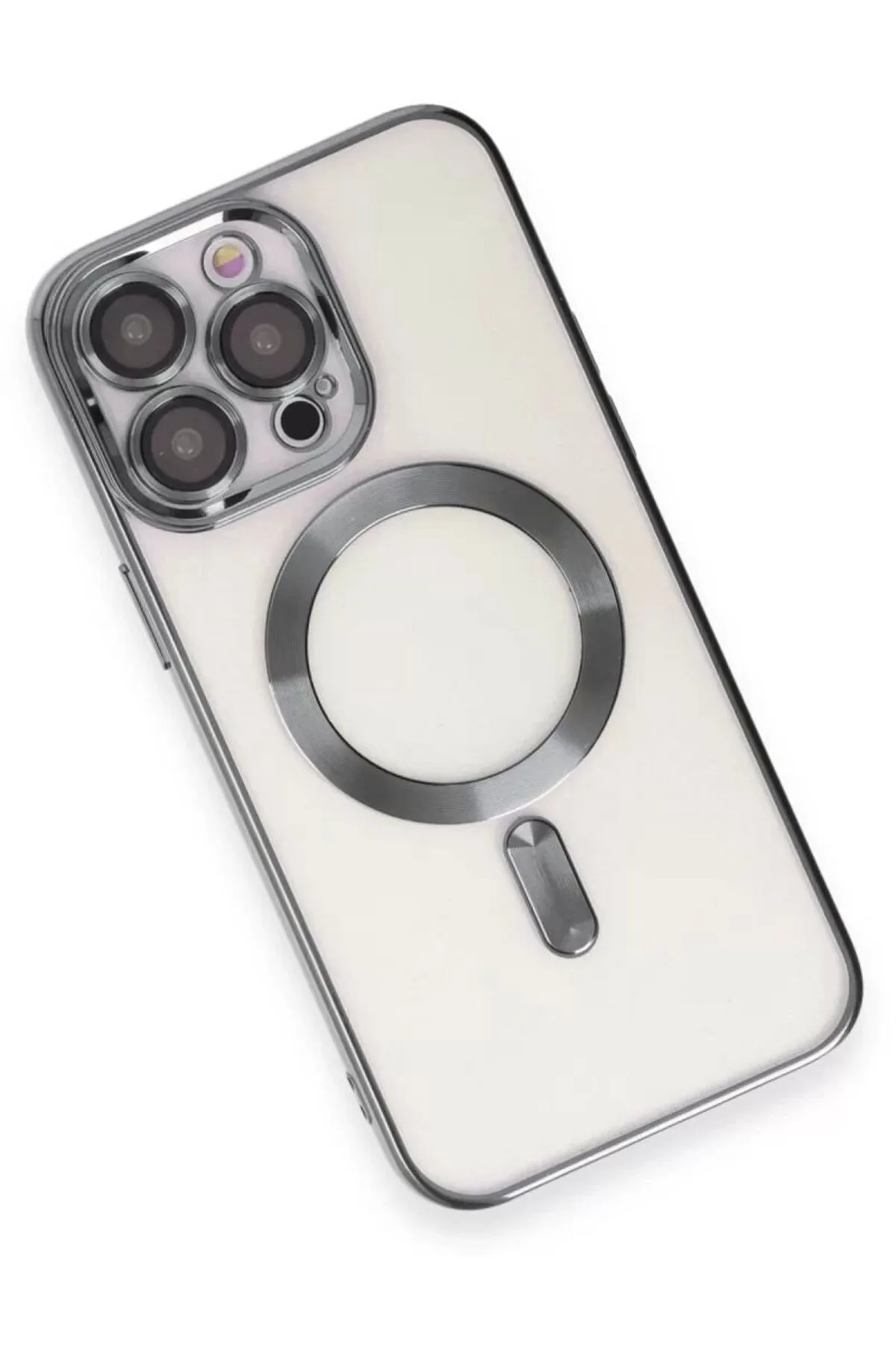 Newface Apple iPhone 15 Pro Max Kılıf Kross Magneticsafe Kapak - Titan Gri