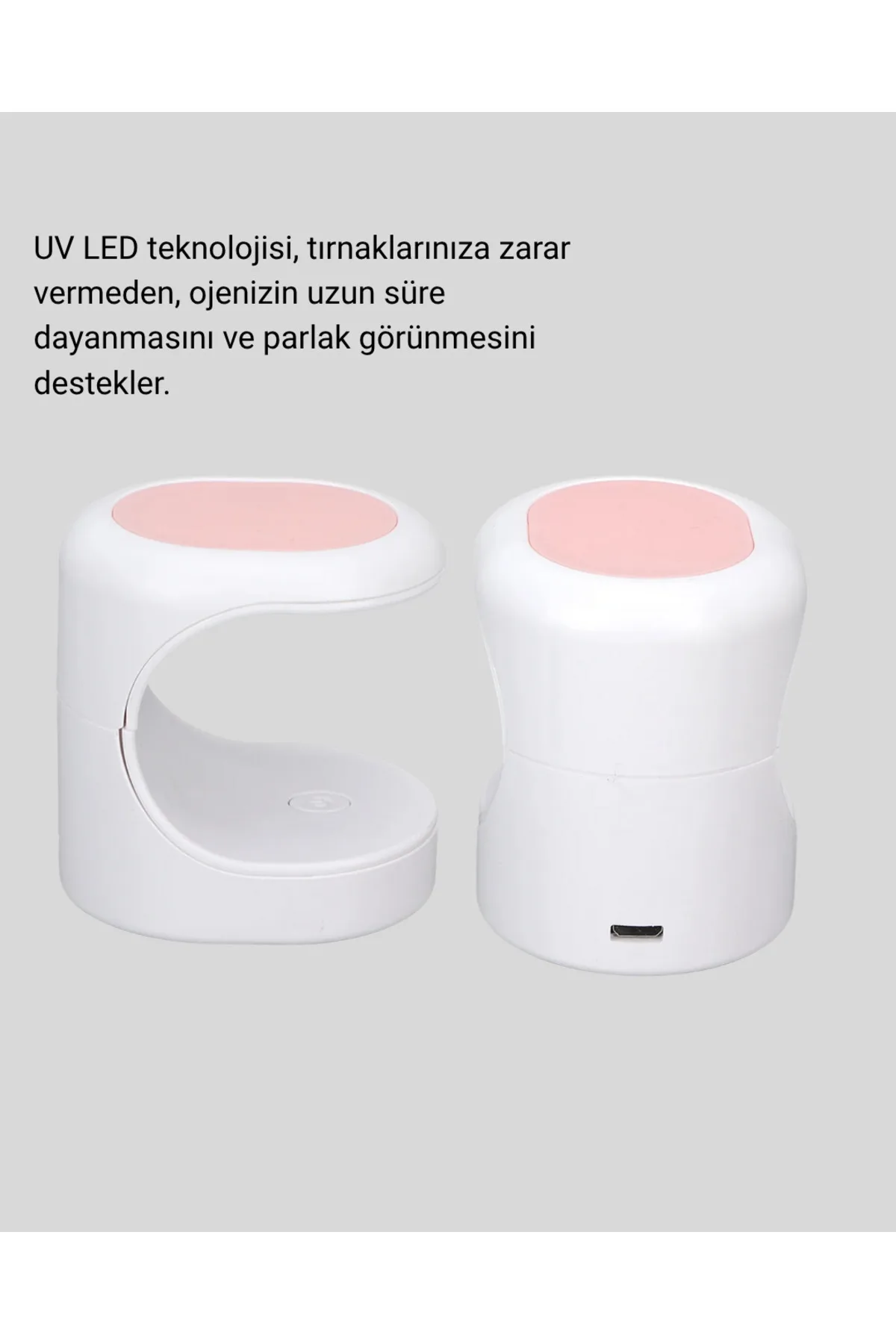 LED Mini Oje Kurutucu Taşınabilir Hızlı Kuruma Cihazı 3 LED Işıklı