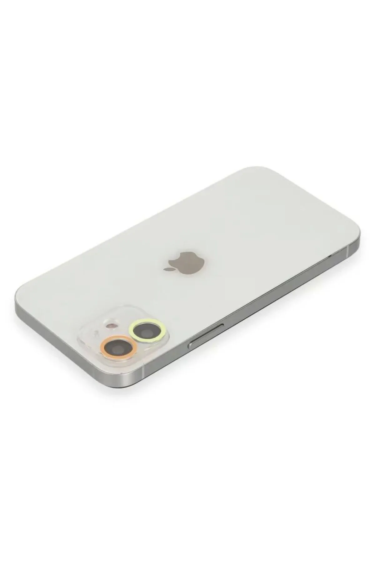 Apple iPhone 11 Renkli Kamera Lens Koruma Cam - Sarı-Turuncu
