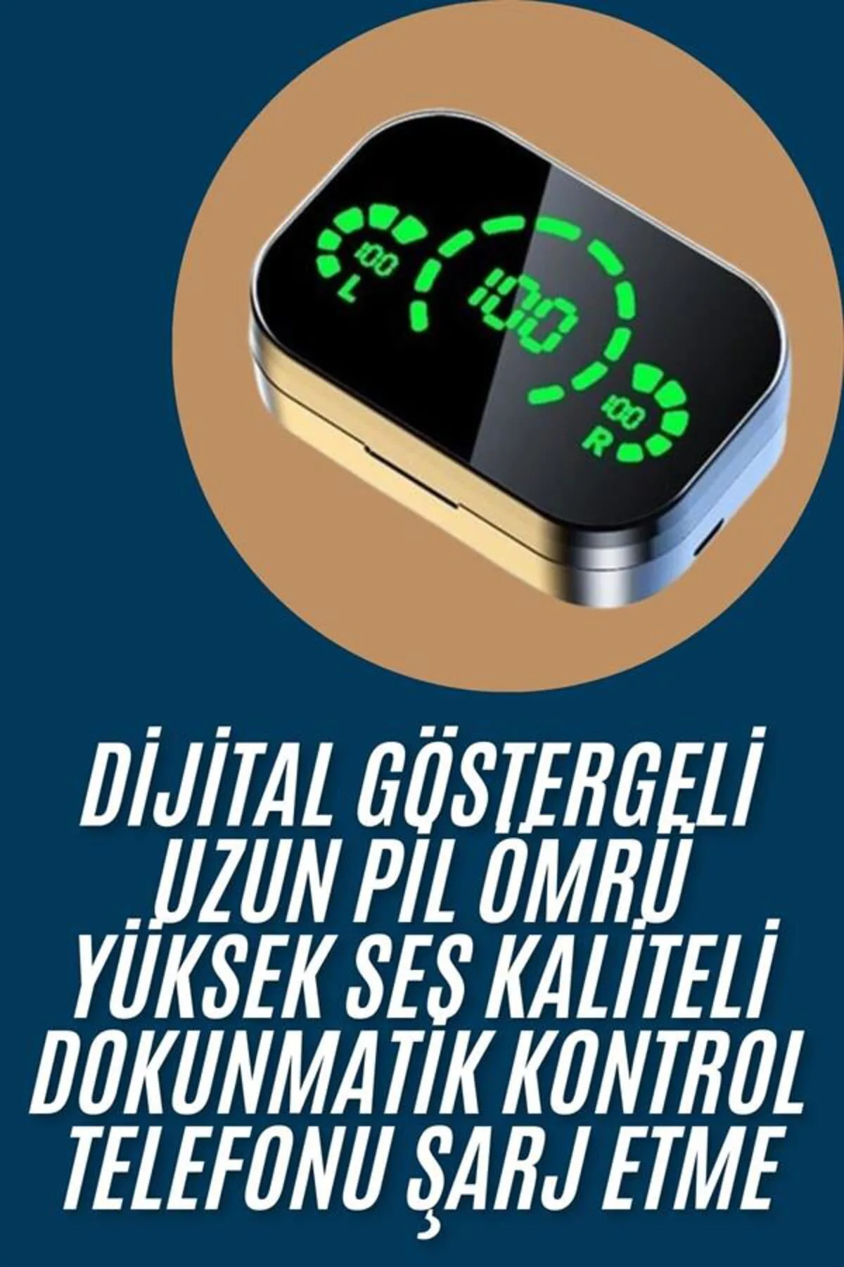 MURATECH 2025 Model Bluetooth Kulaklık Telefon Şarj Edebilen Ç Cevaplama (203841) Dijital Göst