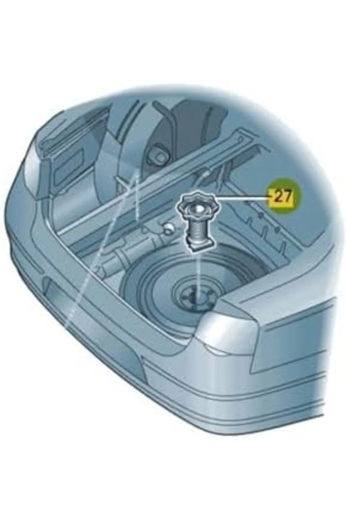 zkra shop Yedek Lastik Stepne Sabitleme Aparatı 3C0803899 VW Passat CC ile uyumlu 2013-2017 1053162