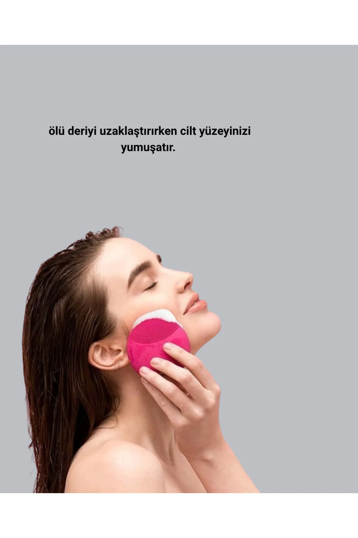 Şarjlı Su Geçirmez Yüz Temizleme ve Masaj Aleti – 3 Fonksiyonlu
