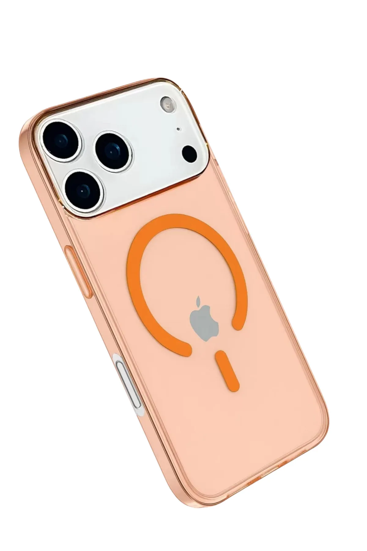 Newface Apple iPhone 17 Pro Max Kılıf Pc Real Magsafe Kapak - Turuncu