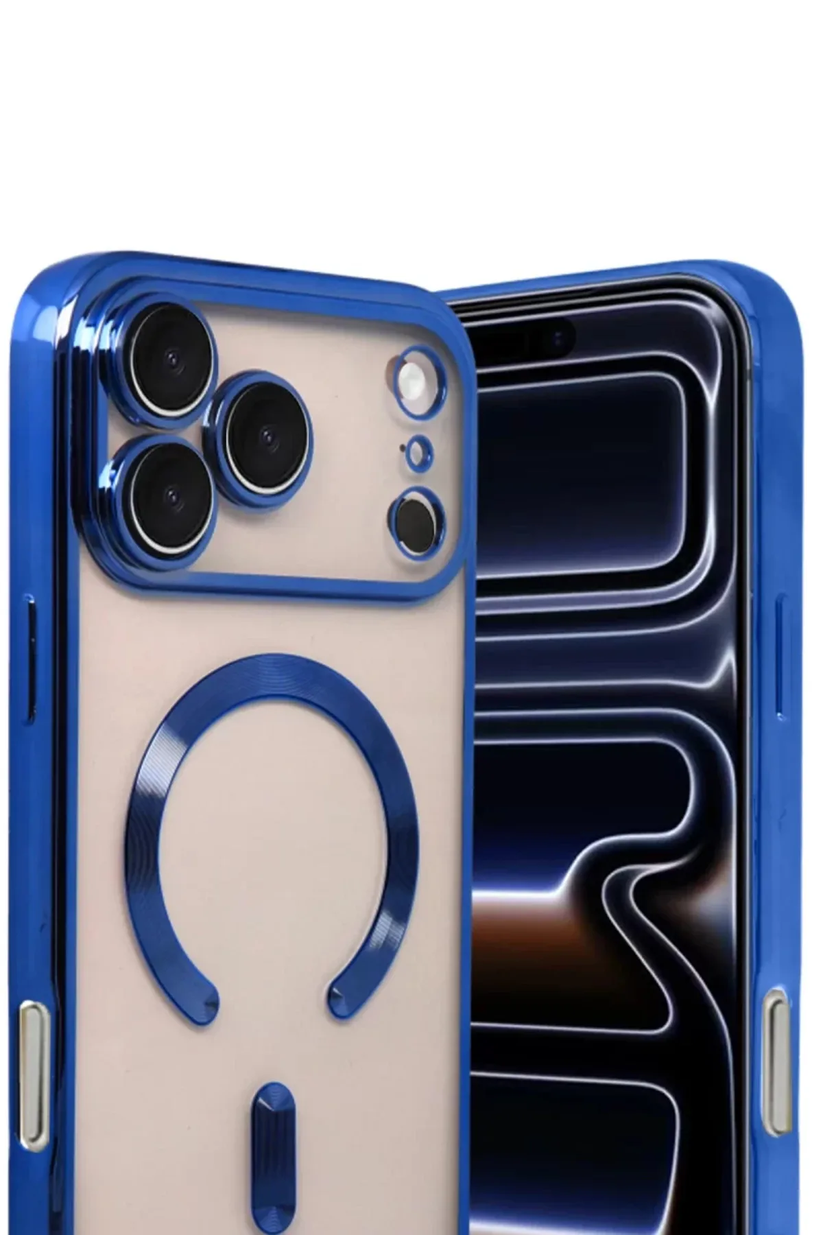 Newface Apple iPhone 17 Pro Kross Magneticsafe Kapak - Lacivert