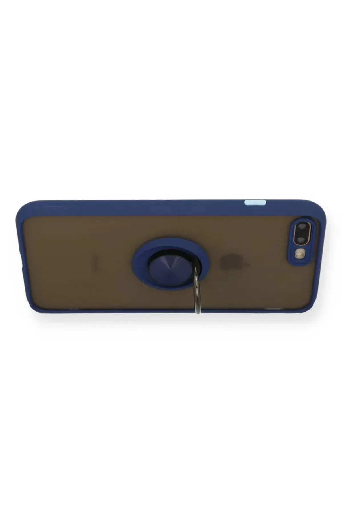 Newface iPhone 7 Plus Kılıf Montreal Yüzüklü Silikon Kapak - Lacivert