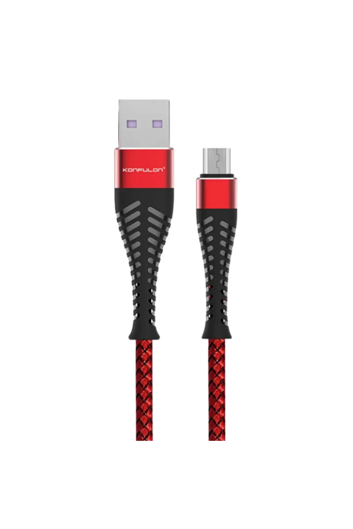 Konfulon S61 Micro USB Kablo 1.2M 2.1A - Kırmızı