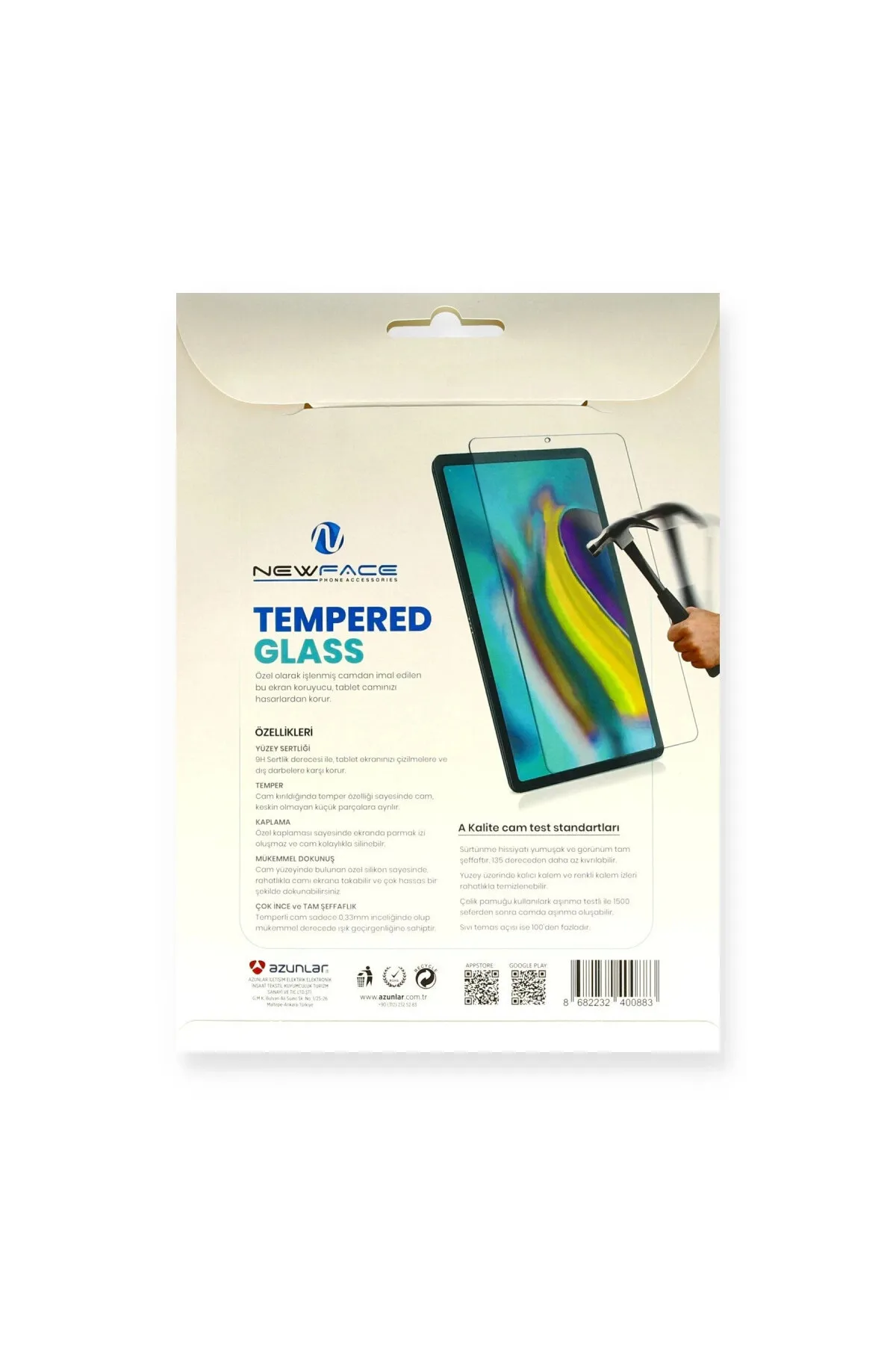 Universal 10 Tablet Cam Ekran Koruyucu