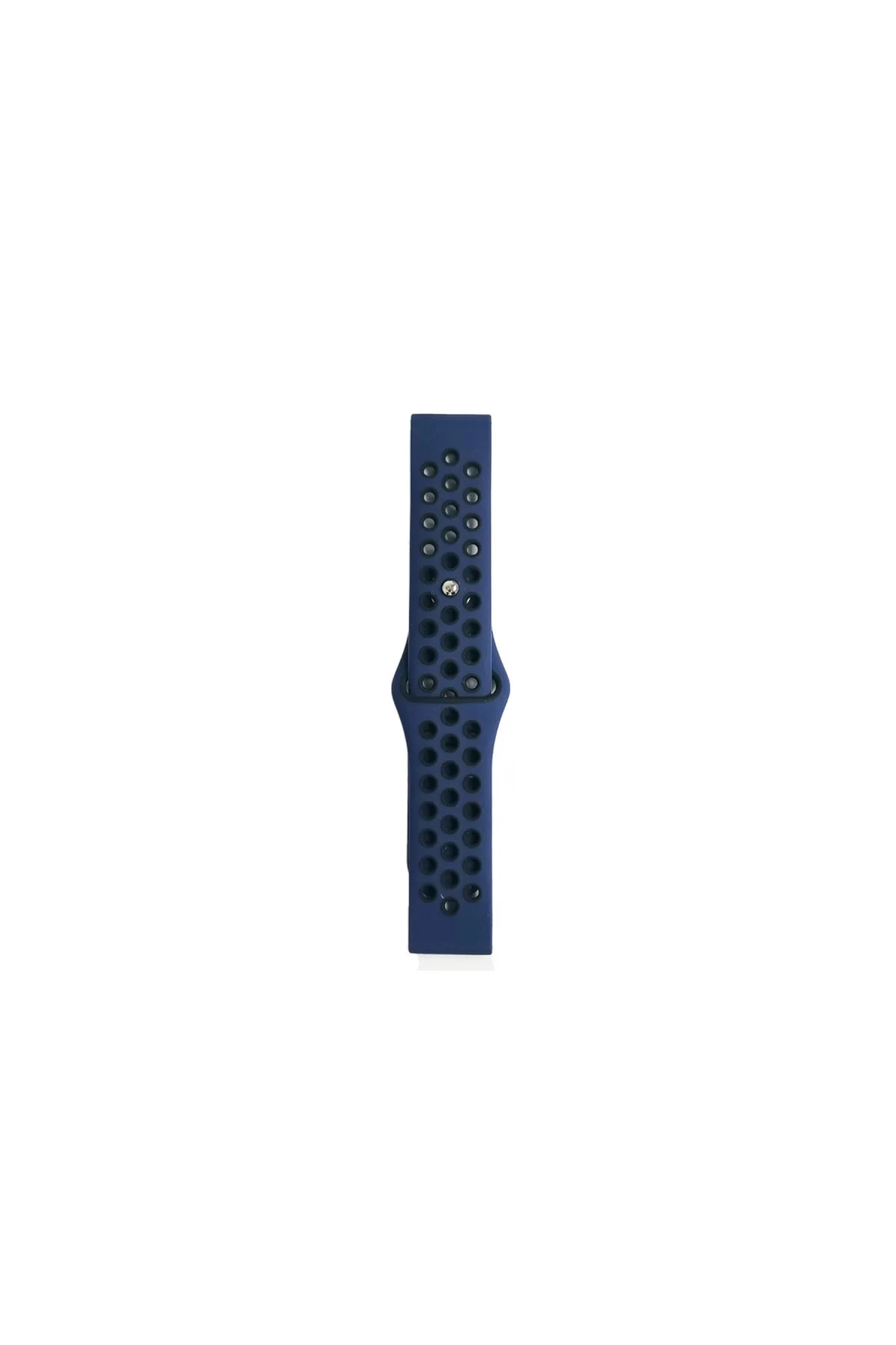 Watch 22mm Spor Delikli Kordon - Lacivert-siyah