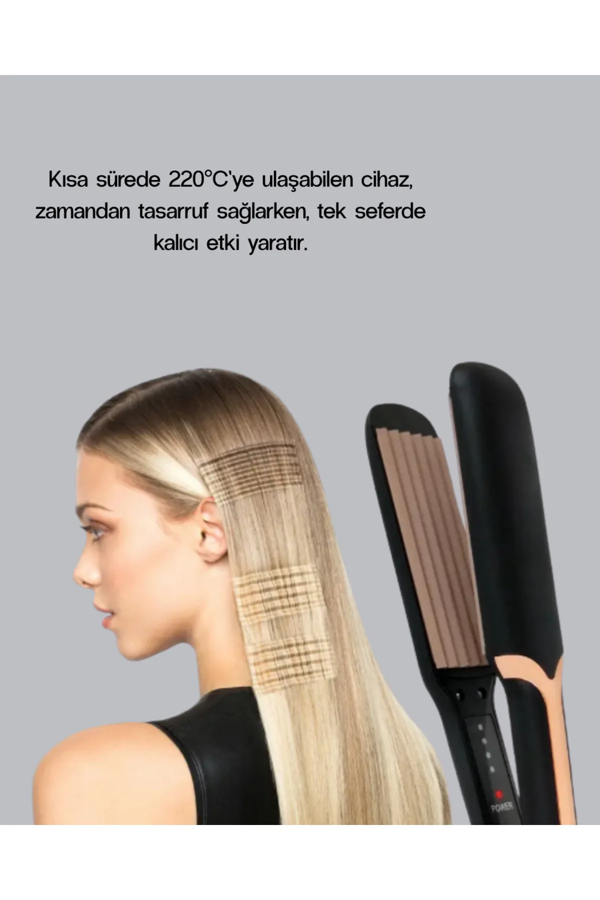 Tost Model Saç Şekillendirici Hızlı Isınan Isı Ayarlı