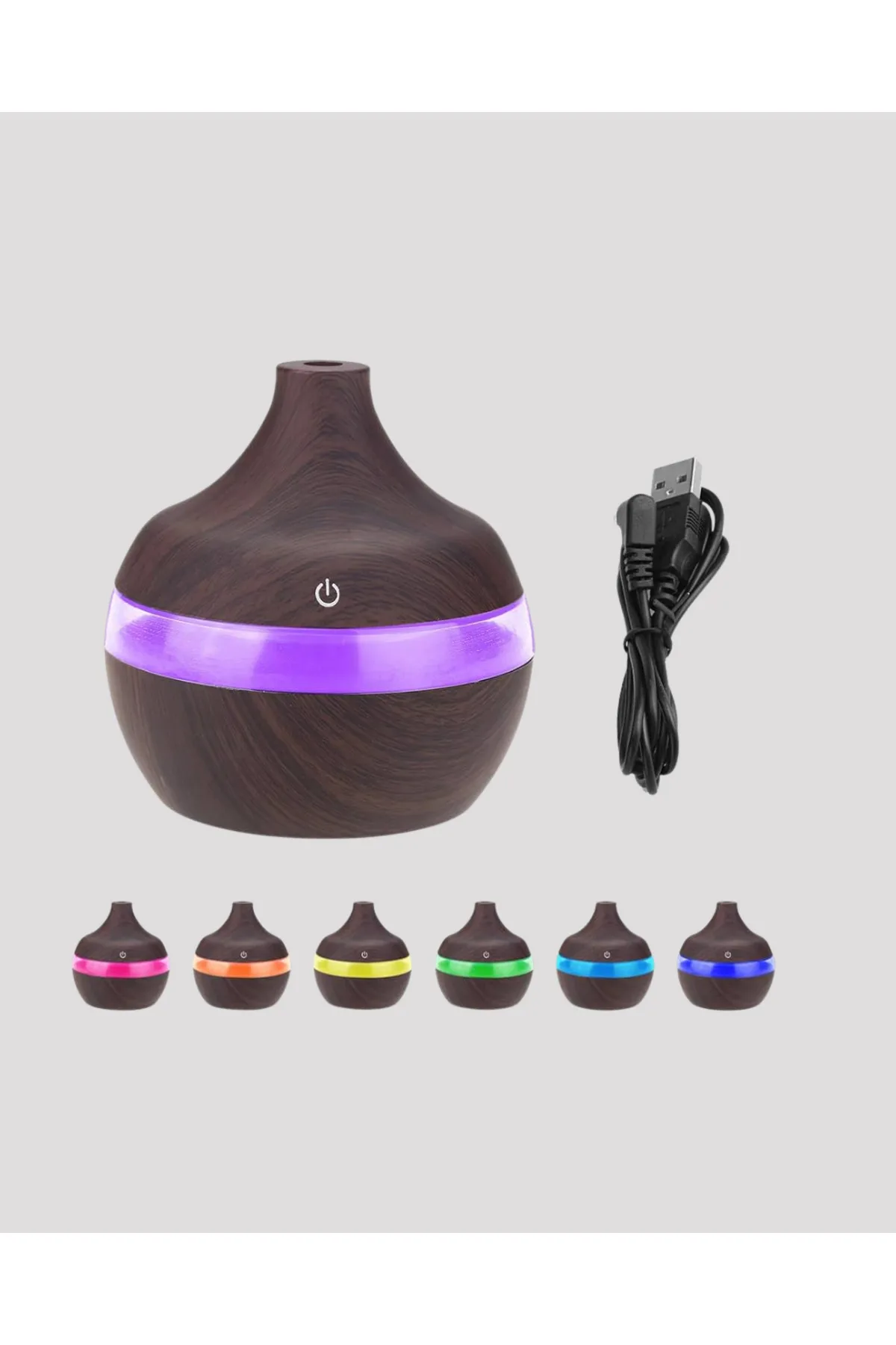 Aromaterapi Uyumlu 300 ml LED Işıklı Oda Kokusu Difüzörü