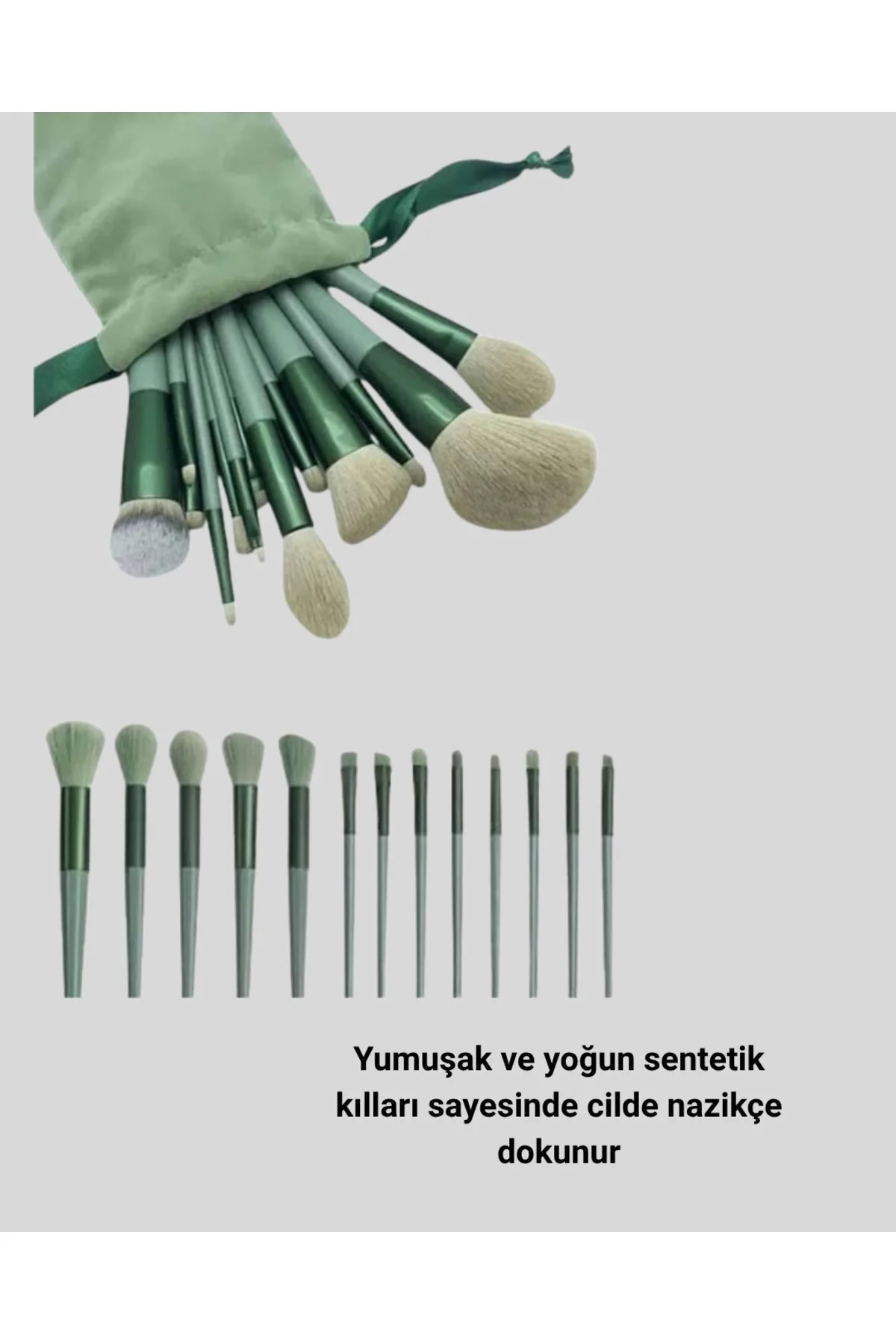 13 Parça Makyaj Fırça Seti – Ergonomik, Dökülme Yapmayan, Taşınabilir