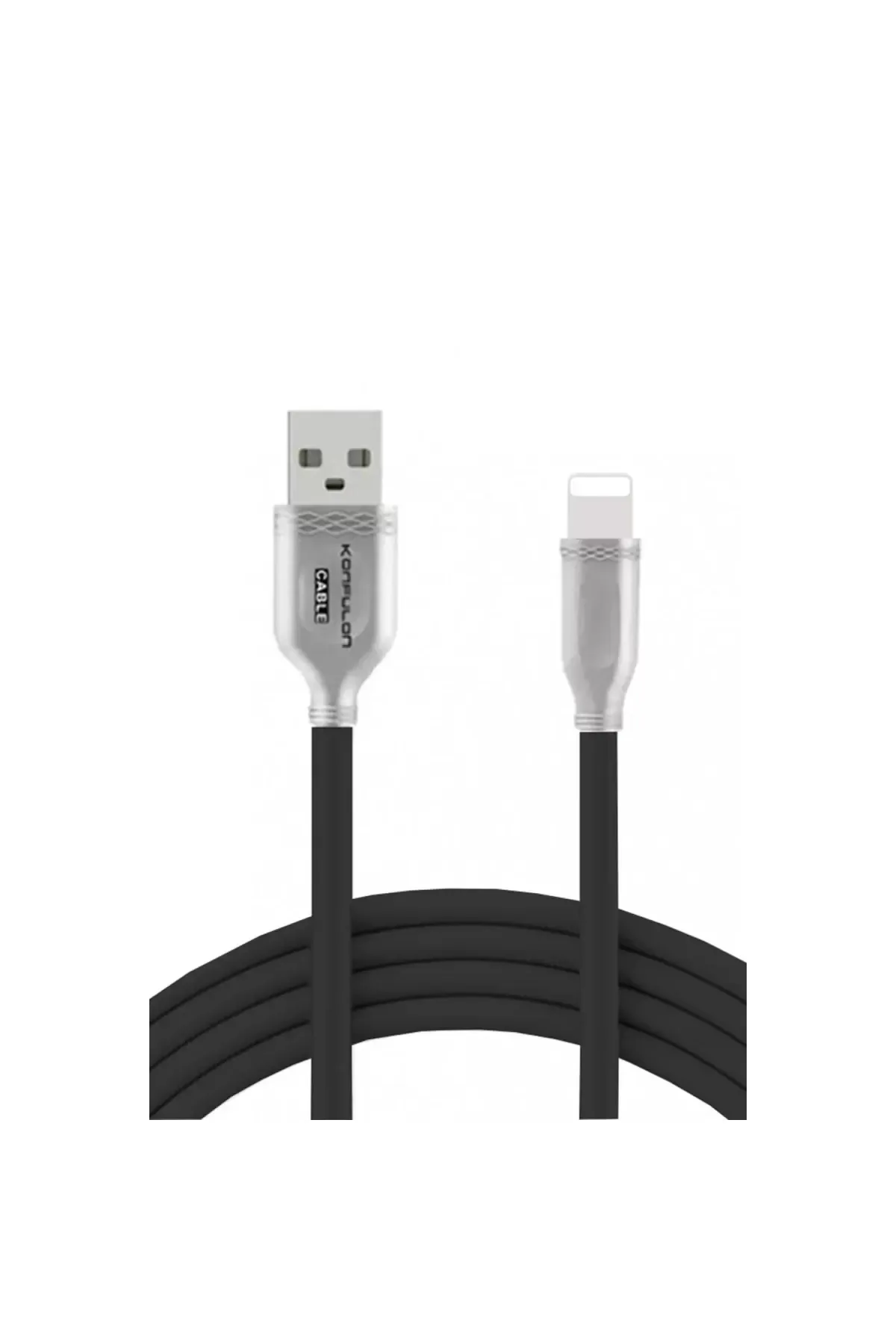 Konfulon S48 Lightning Kablo iphone Uyumlu 1M 3A - Siyah